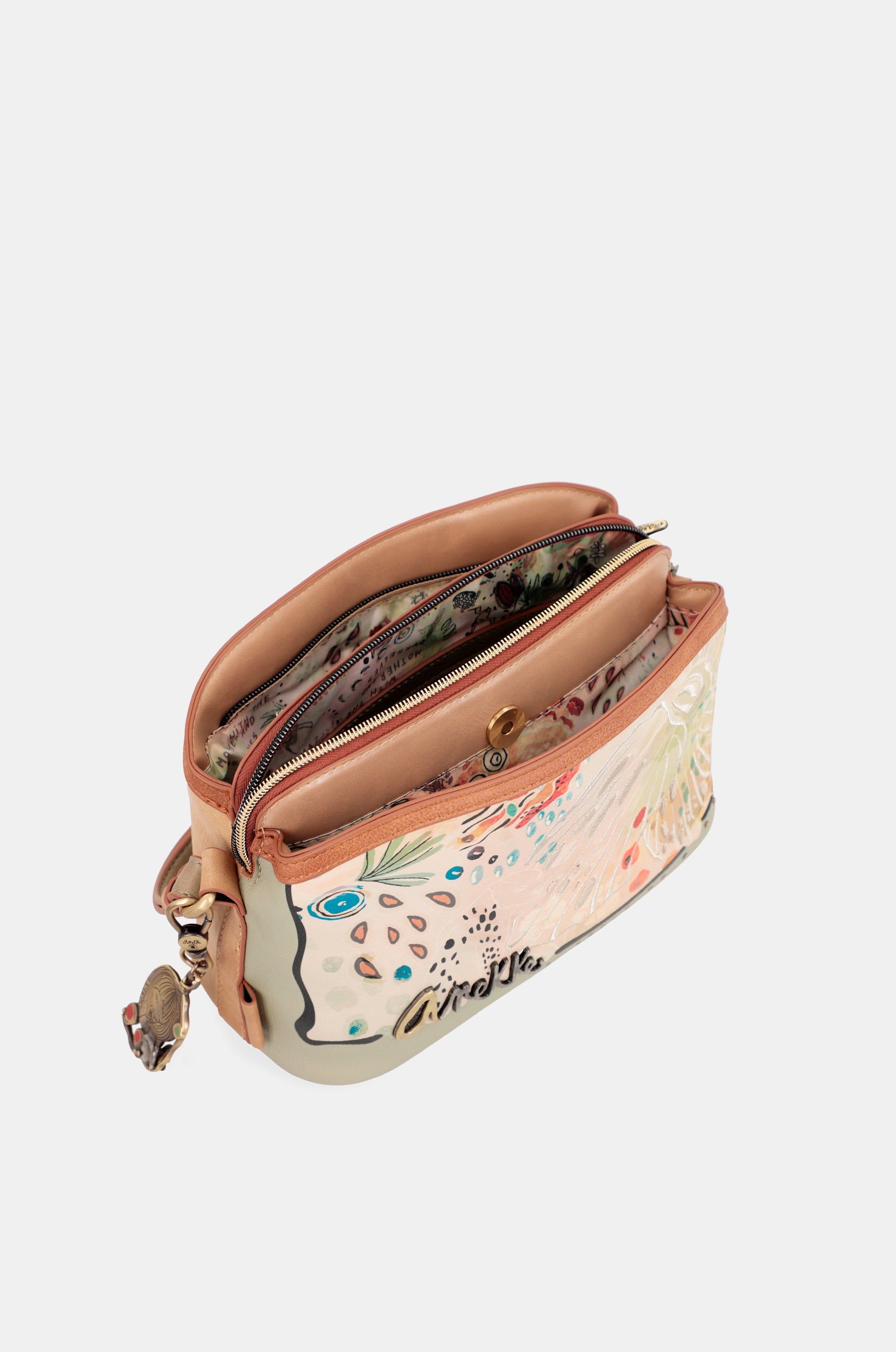 Borsa a tracolla Butterfly con triplo scomparto
