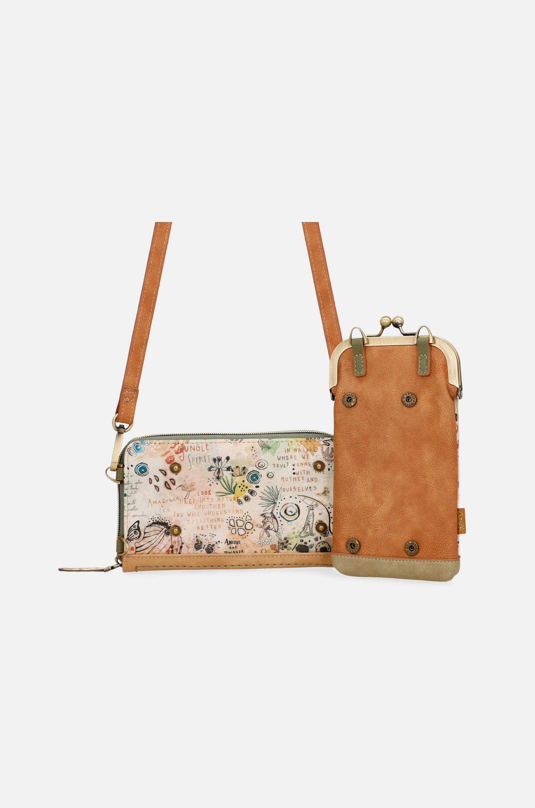 Borsa a tracolla e portafoglio Butterfly 2 in 1