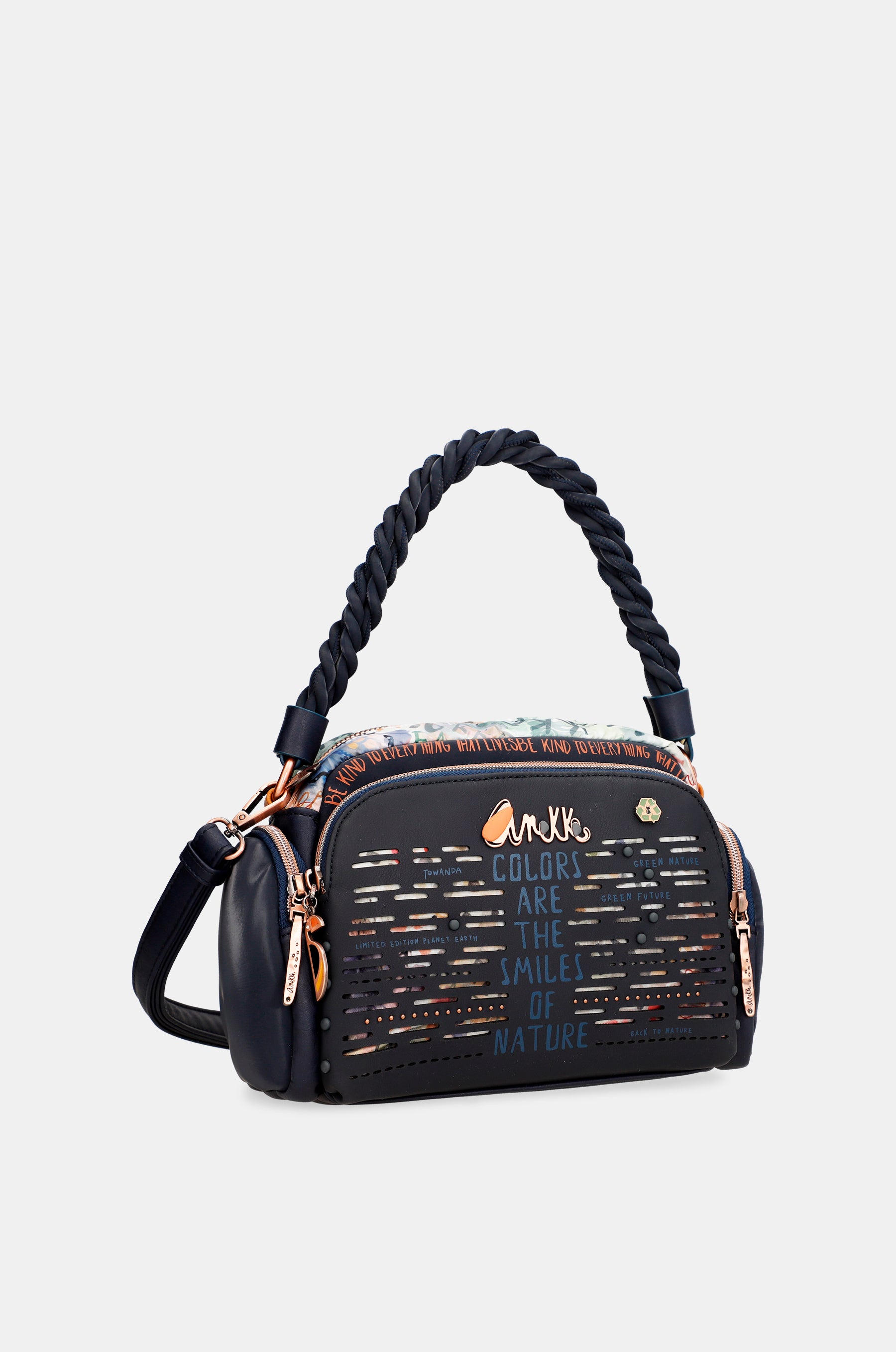 Borsa a tracolla blu Nature Pachamama