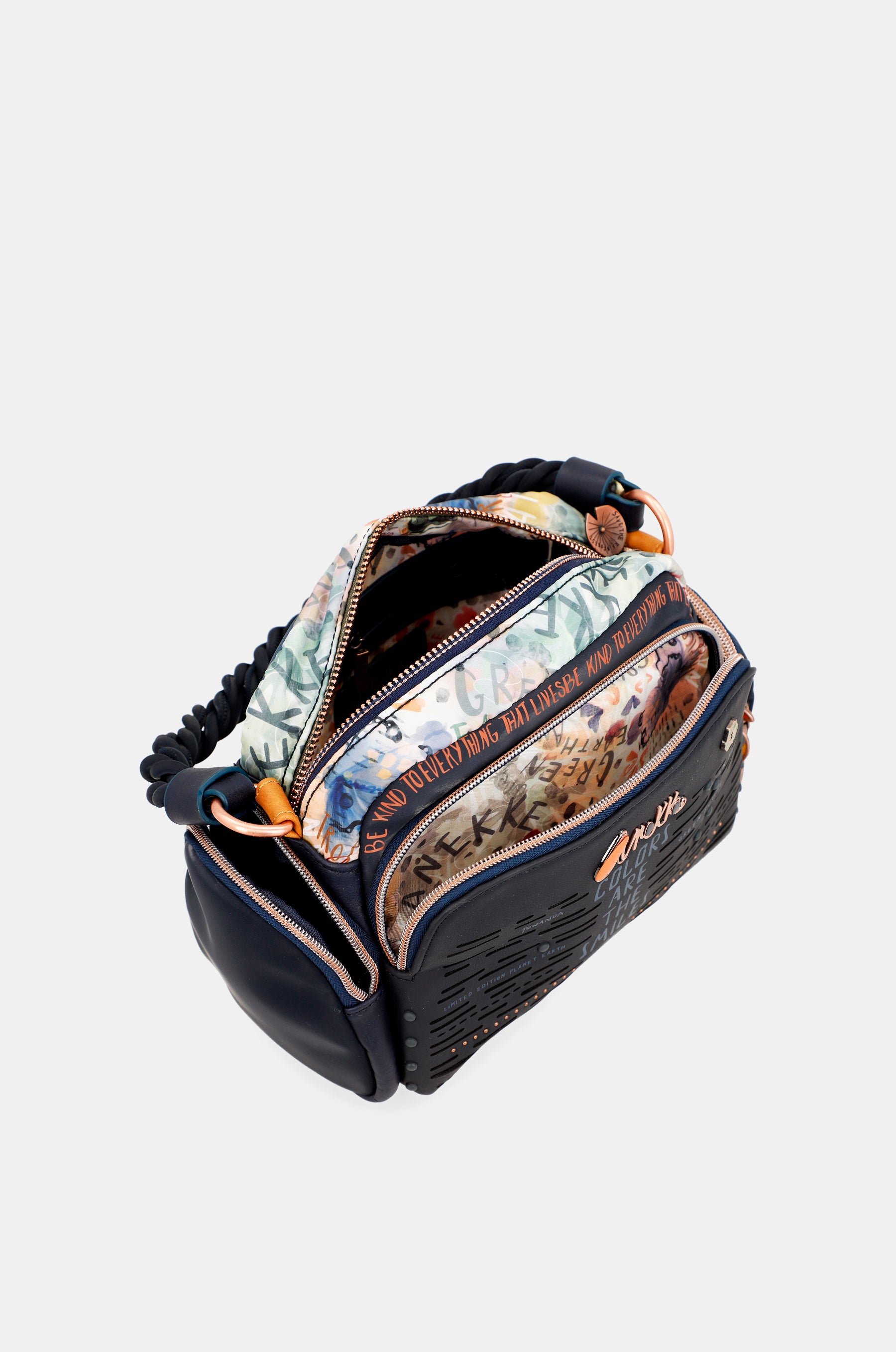 Borsa a tracolla blu Nature Pachamama