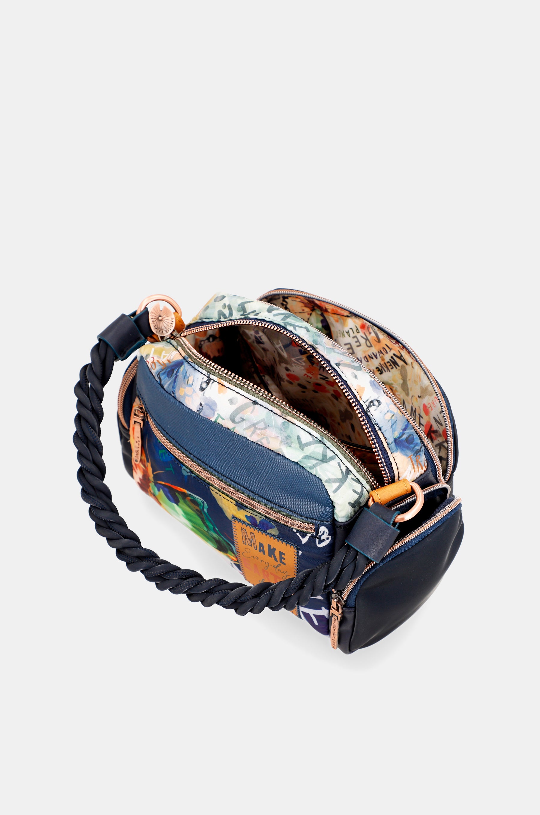 Borsa a tracolla blu Nature Pachamama