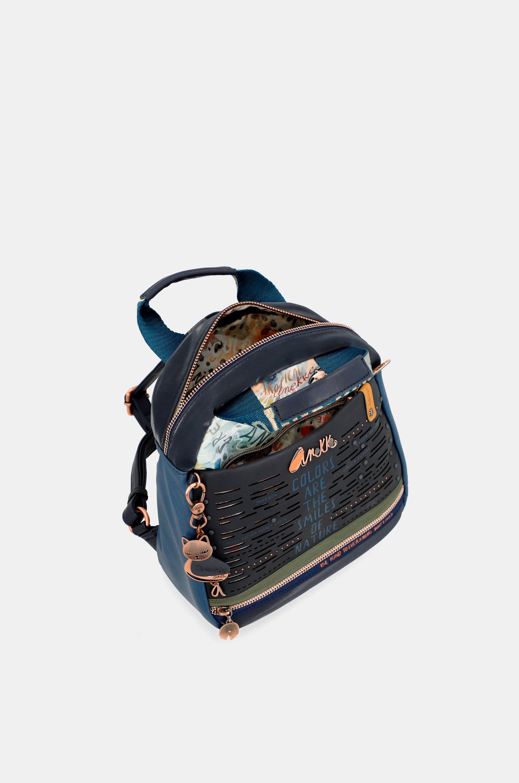 Borsa a tracolla media blu navy Nature Pachamama