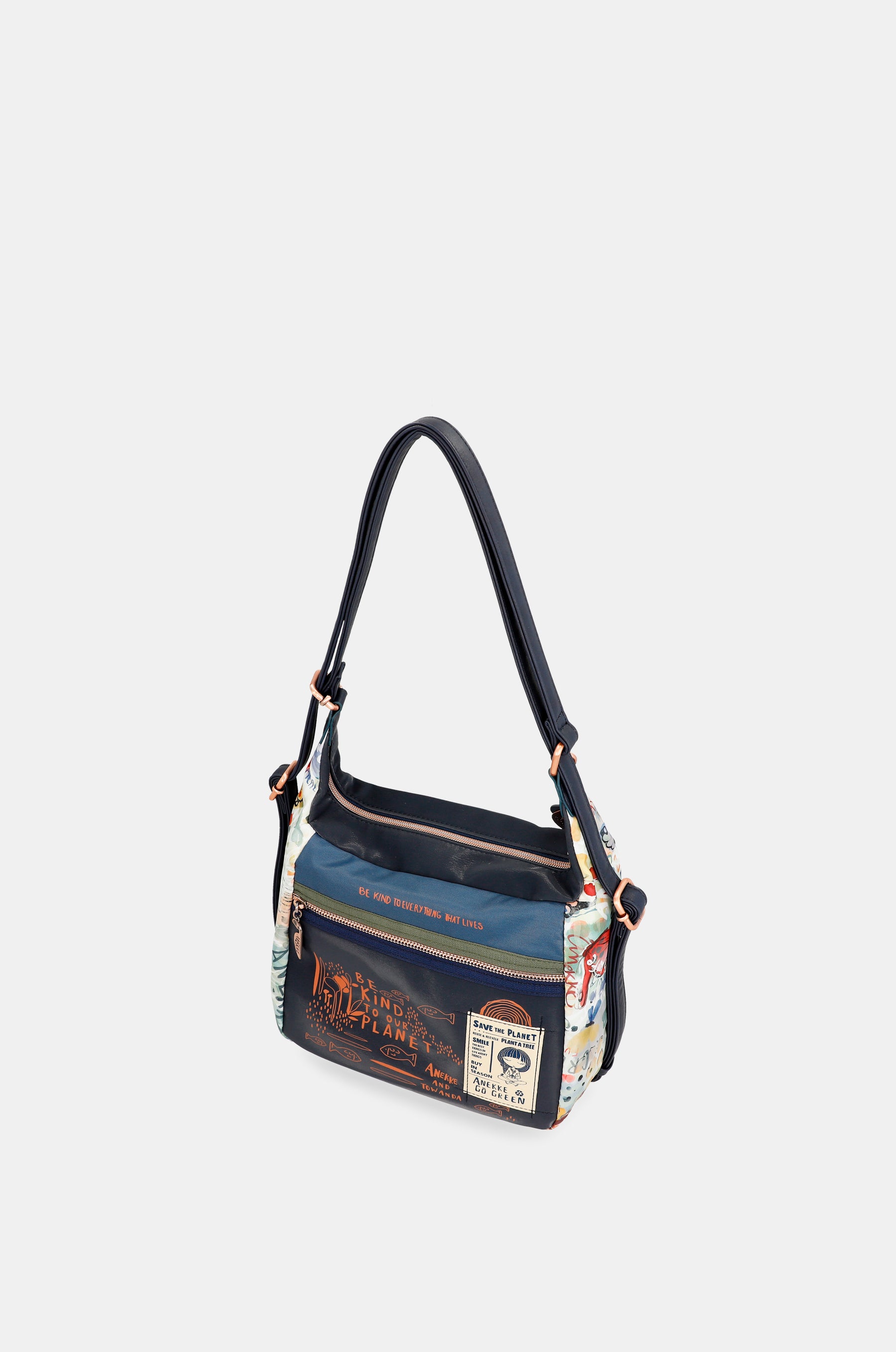 Borsa a tracolla trasformabile Nature Pachamama in zaino