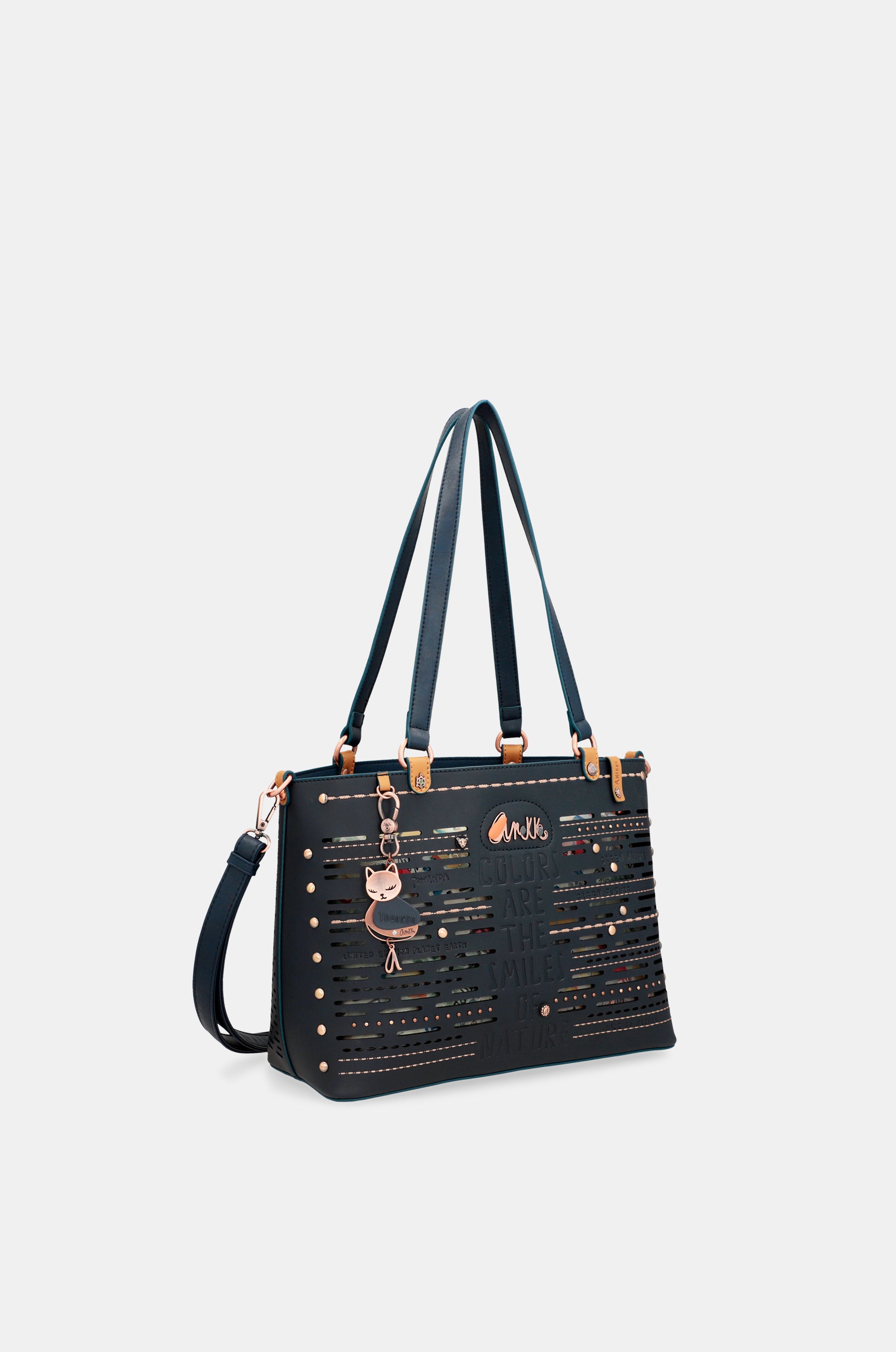 Borsa tote grande blu navy Nature Pachamama