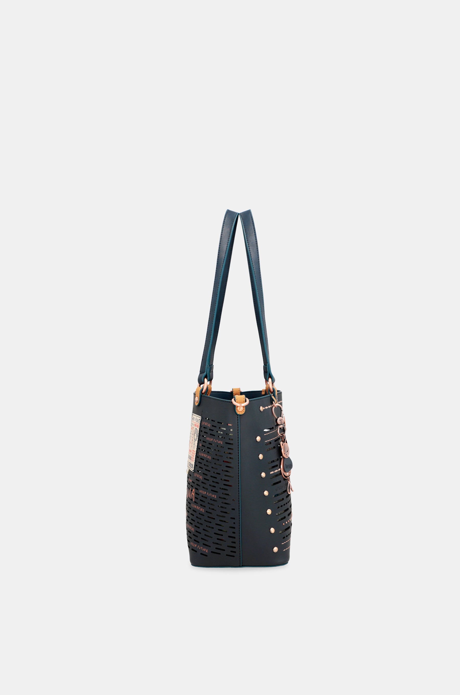 Borsa tote grande blu navy Nature Pachamama