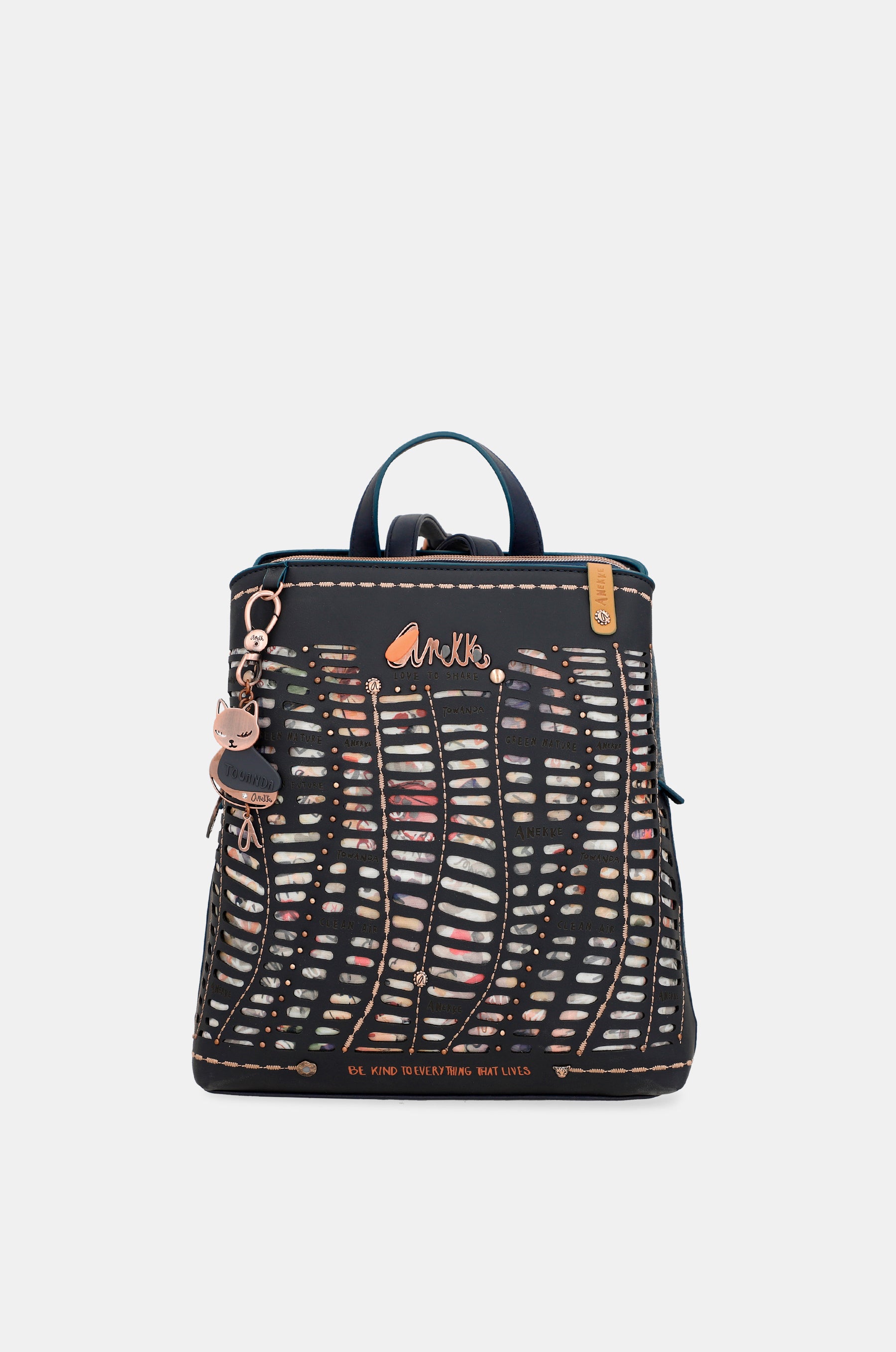Zaino Nature Pachamama blu navy con 3 scomparti
