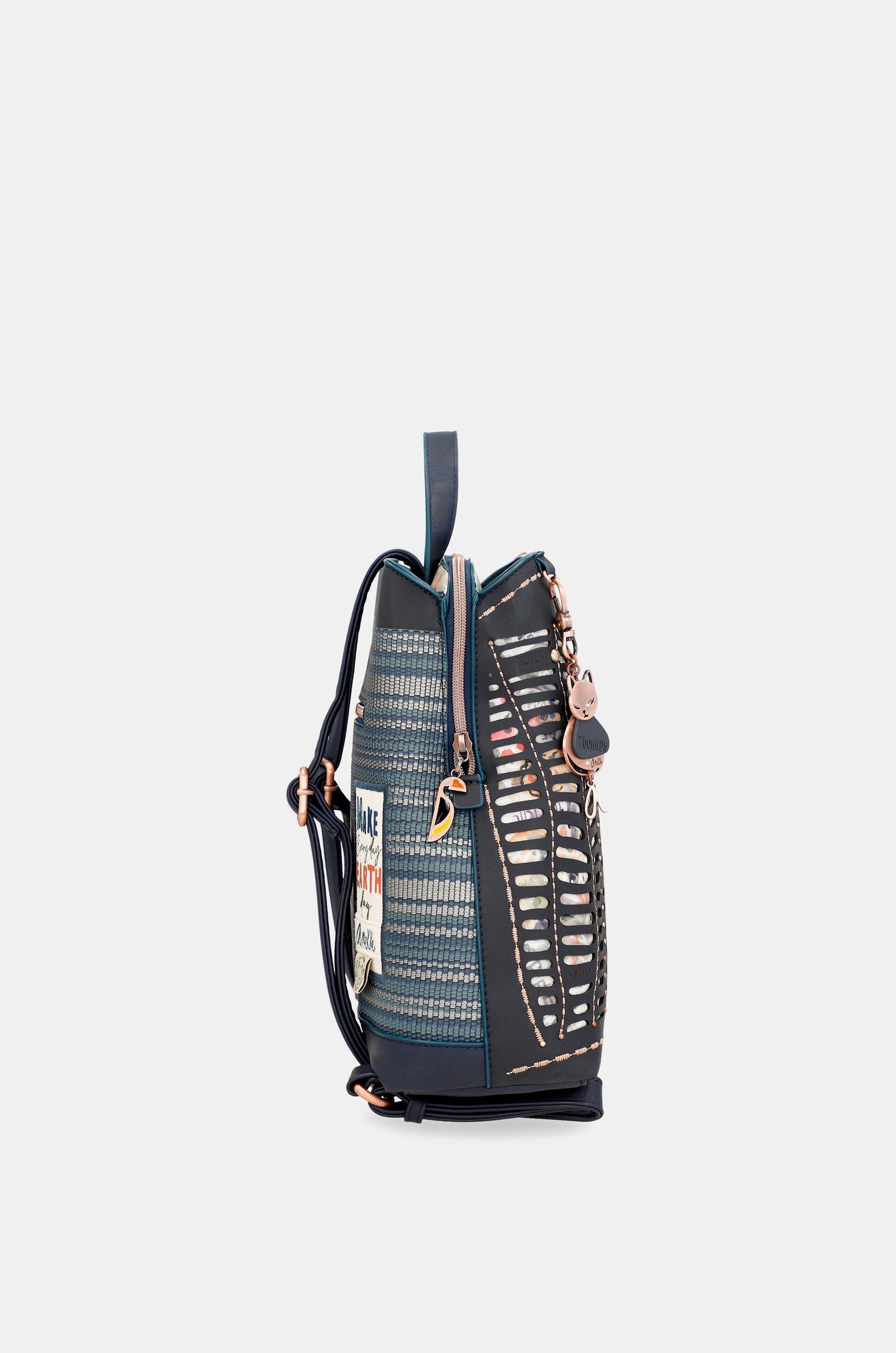 Zaino Nature Pachamama blu navy con 3 scomparti
