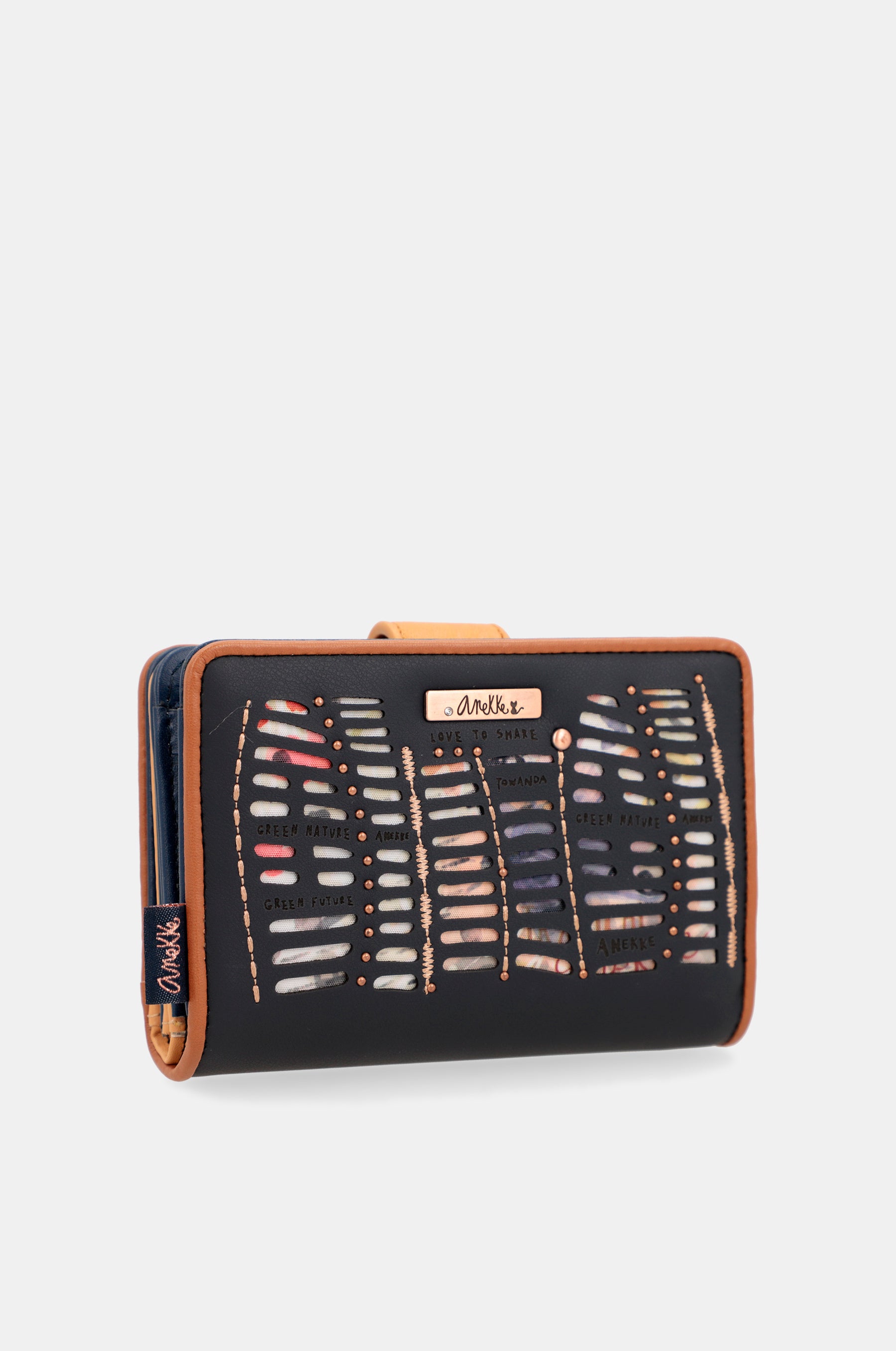 Portafoglio RFID medio Nature Pachamama blu navy