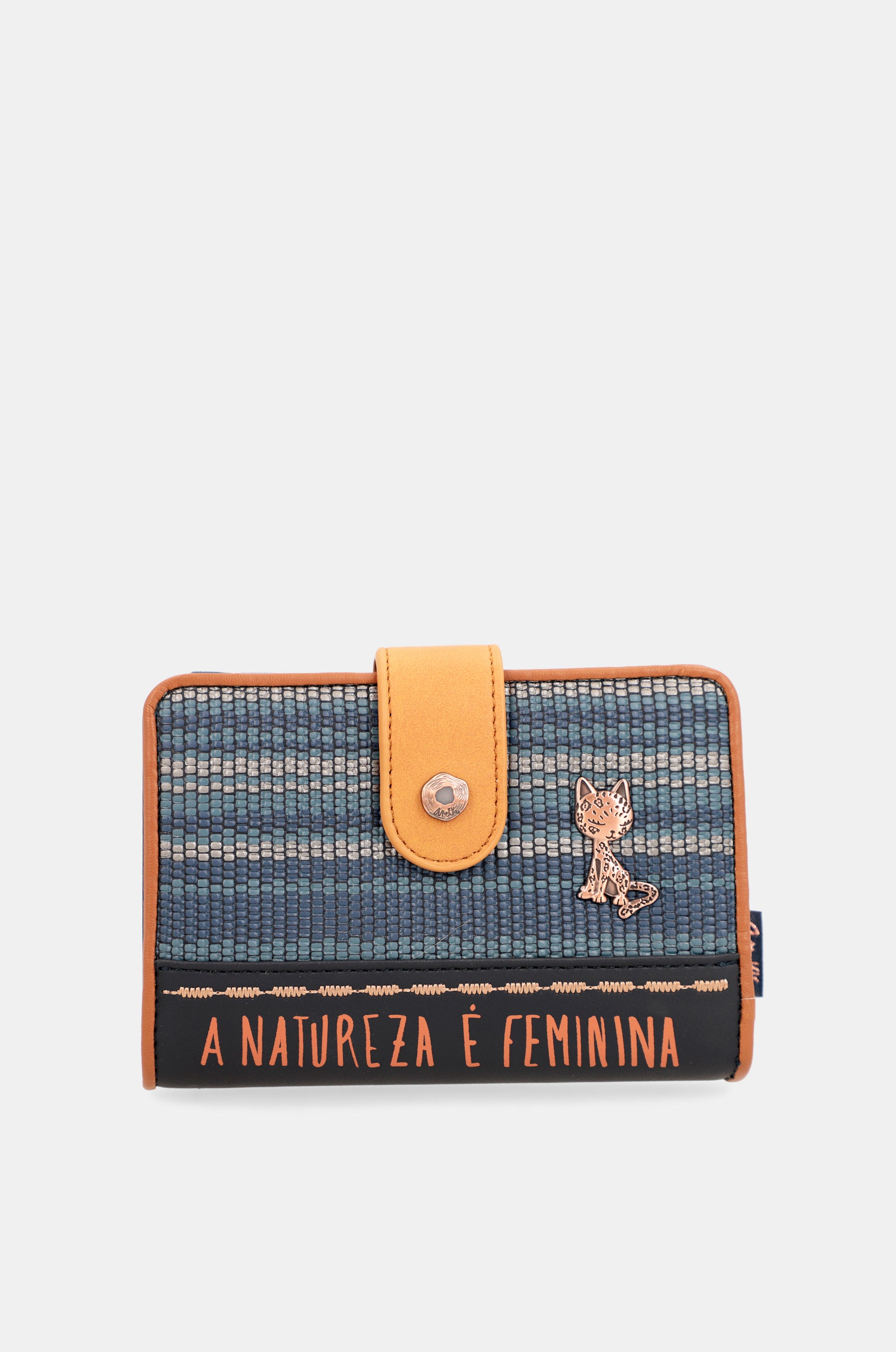 Portafoglio RFID medio Nature Pachamama blu navy