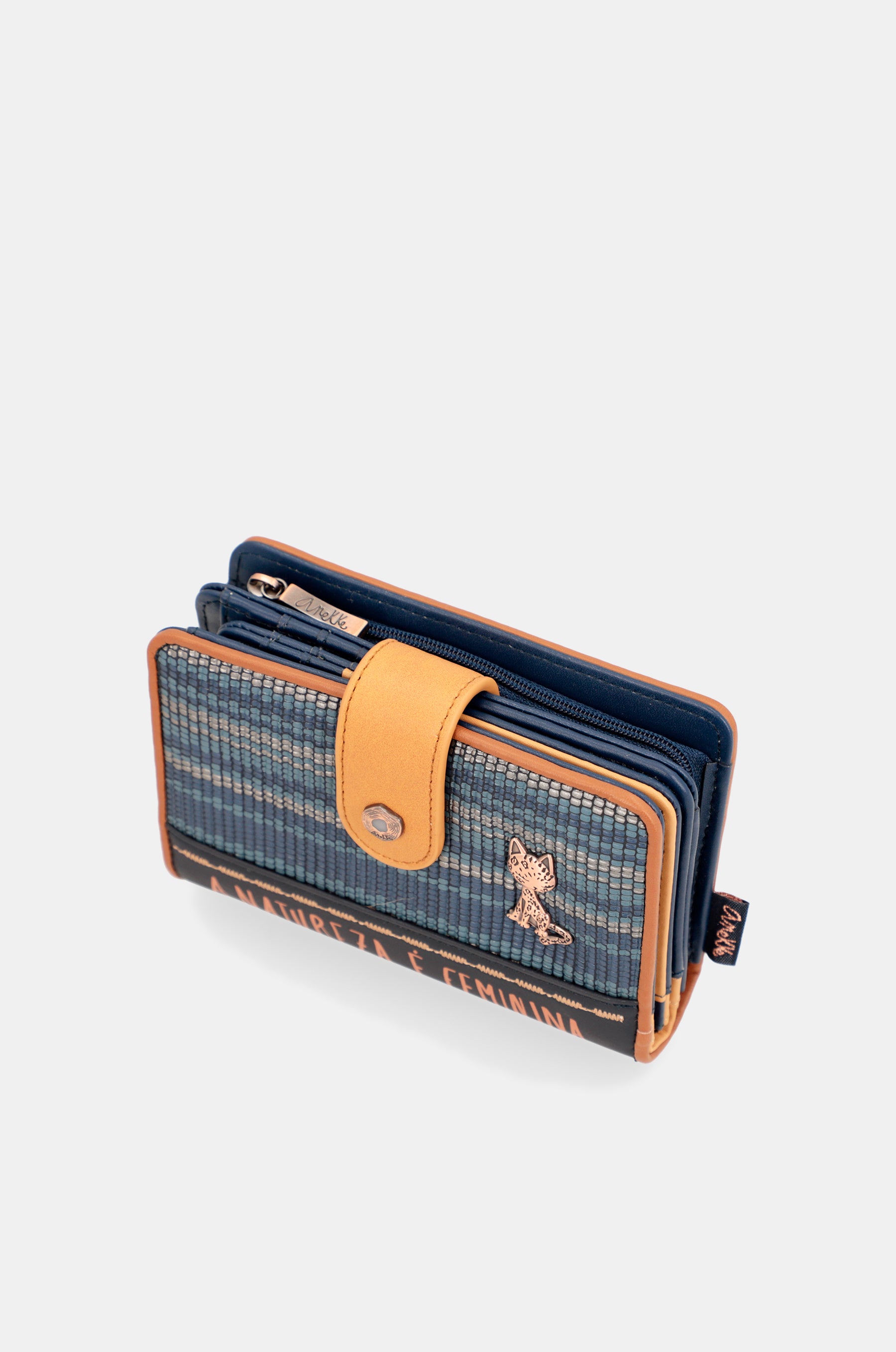 Portafoglio RFID medio Nature Pachamama blu navy