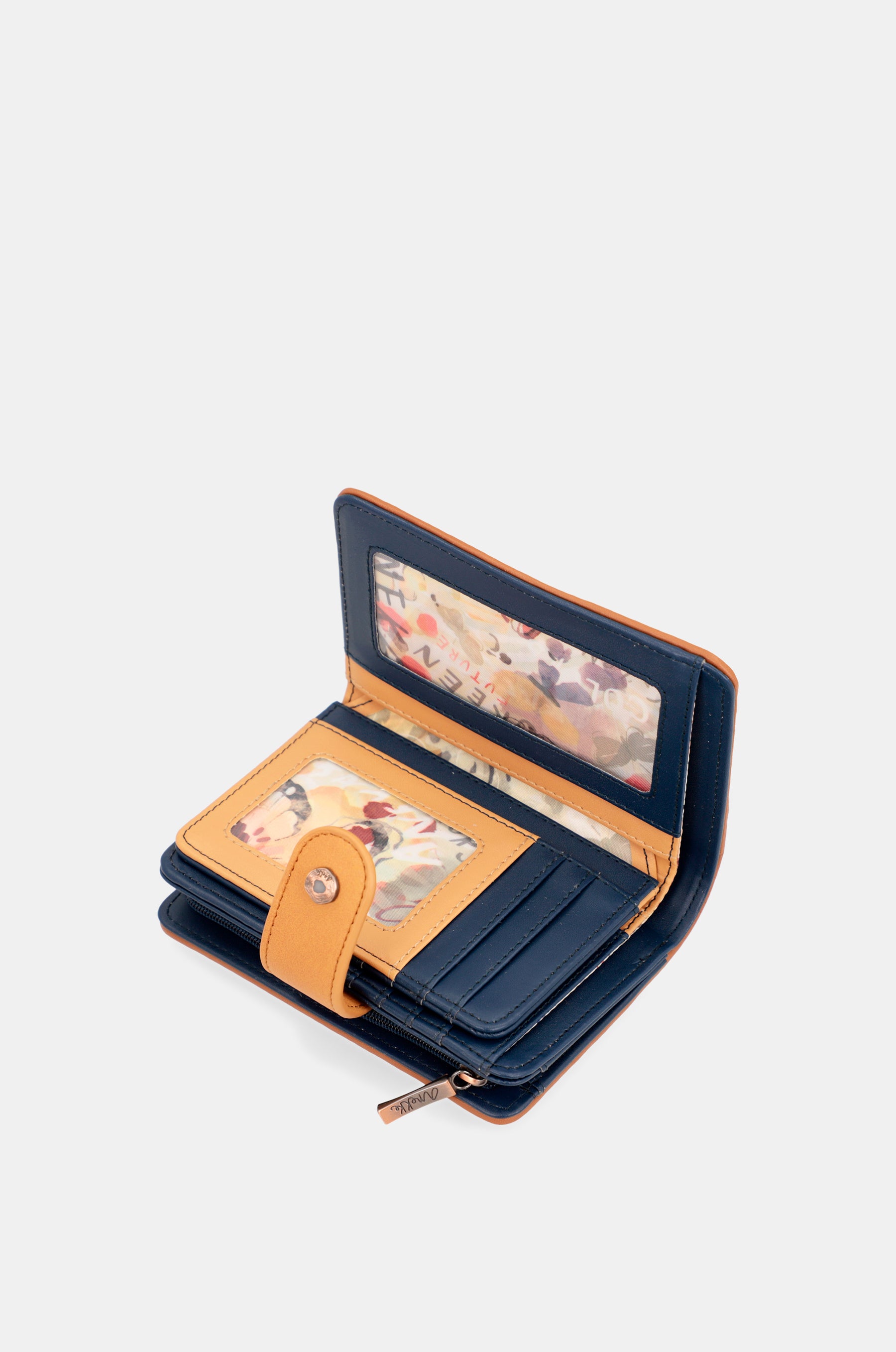 Portafoglio RFID medio Nature Pachamama blu navy