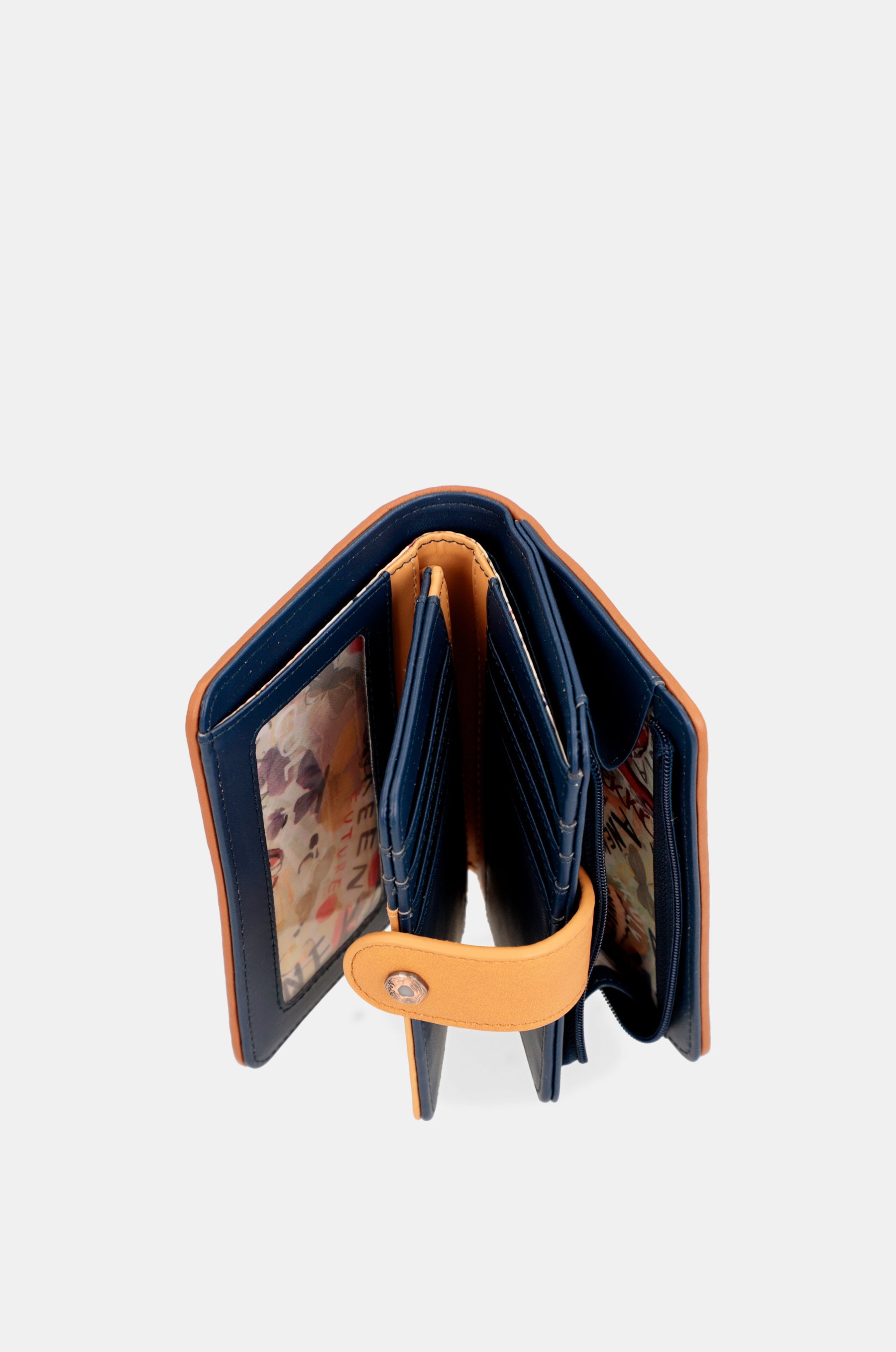 Portafoglio RFID medio Nature Pachamama blu navy