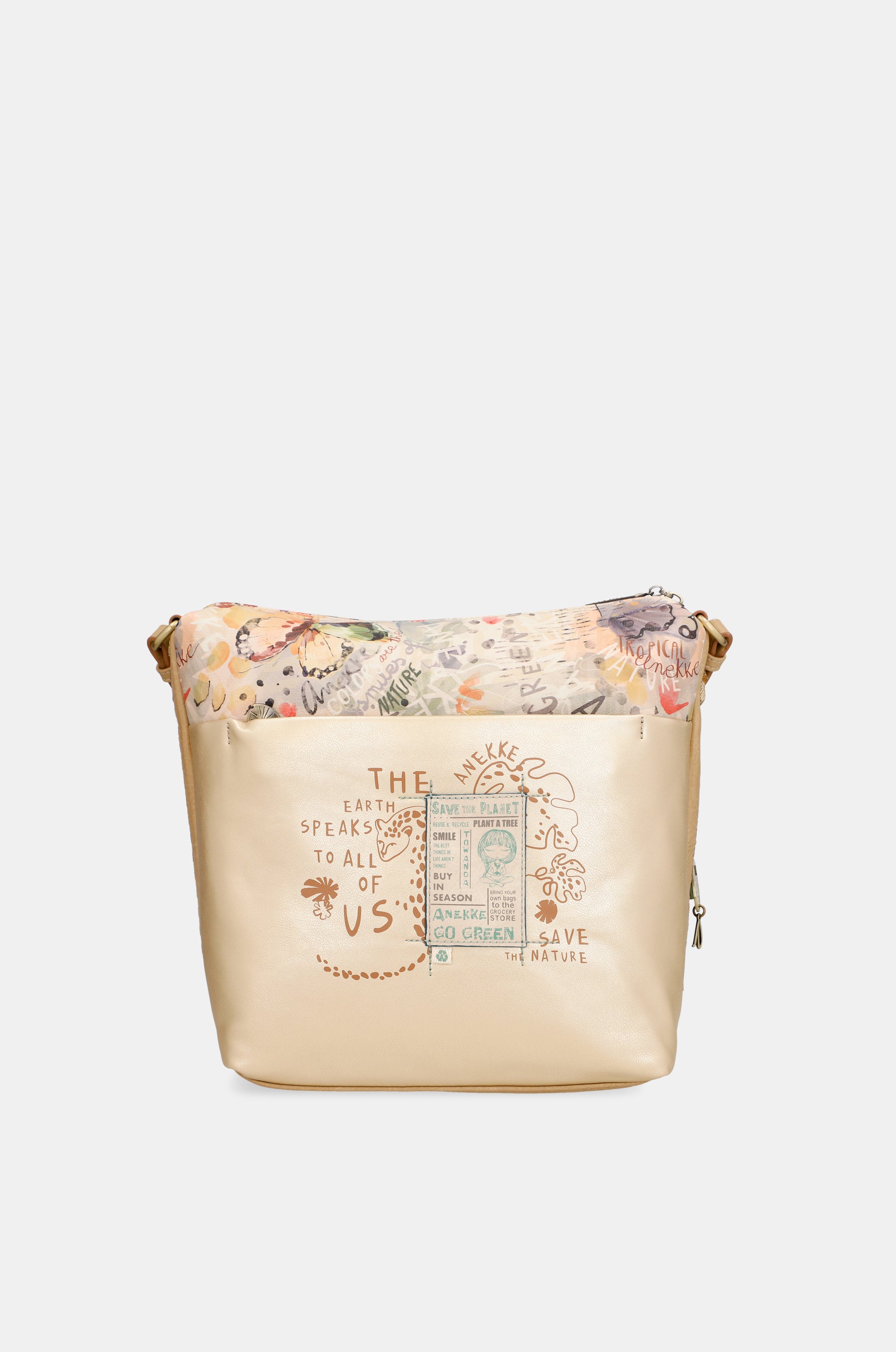 Borsa a tracolla dorata Nature Pachamama