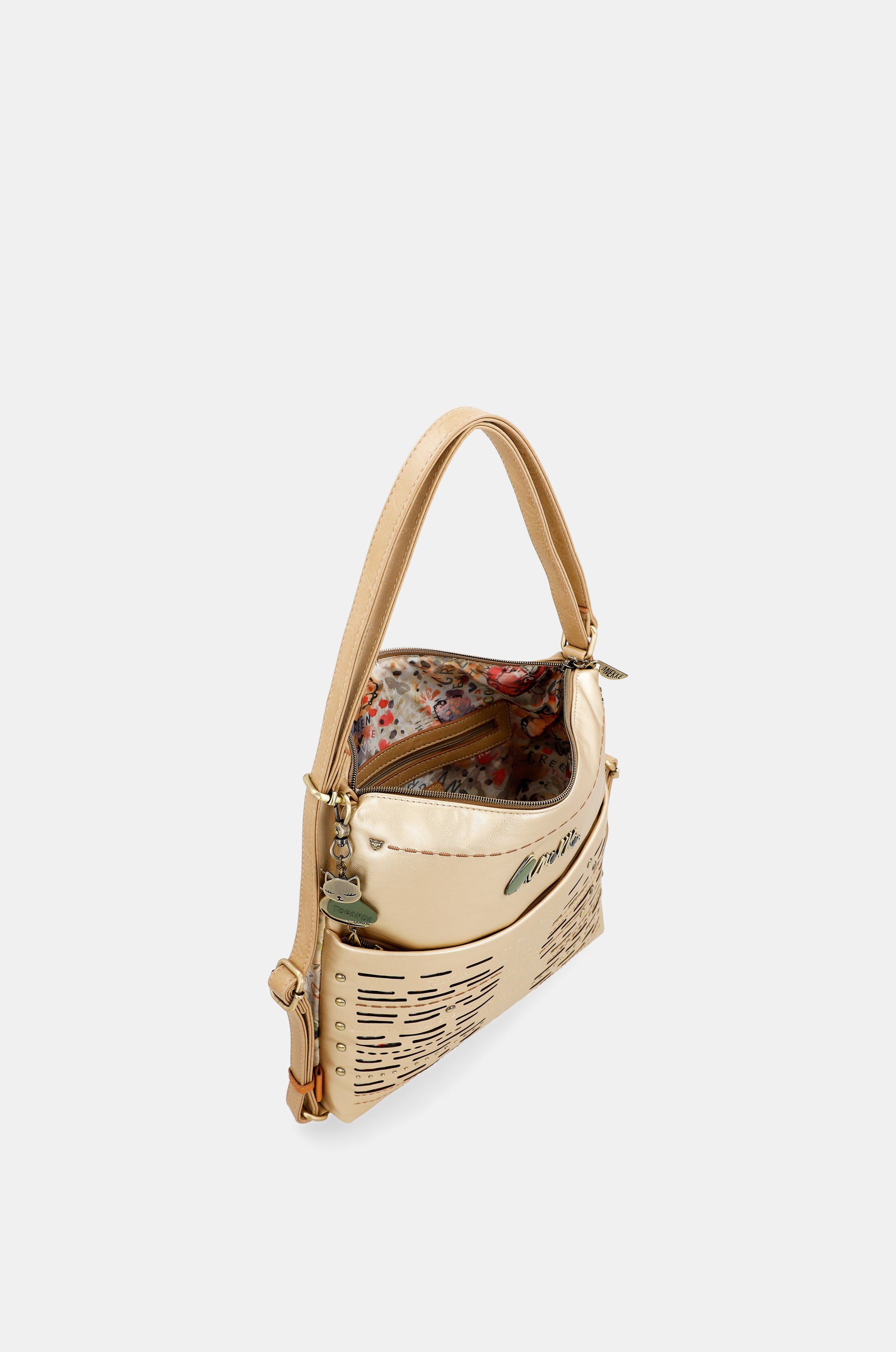 Borsa dorata trasformabile Nature Pachamama in uno zaino