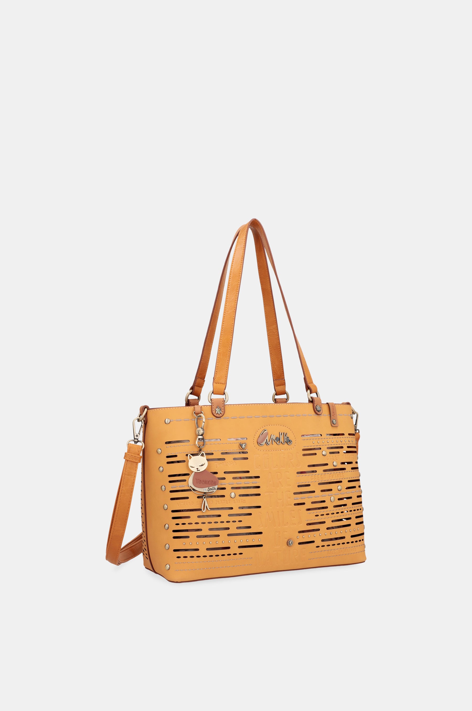 Borsa tote grande Nature Pachamama color ocra