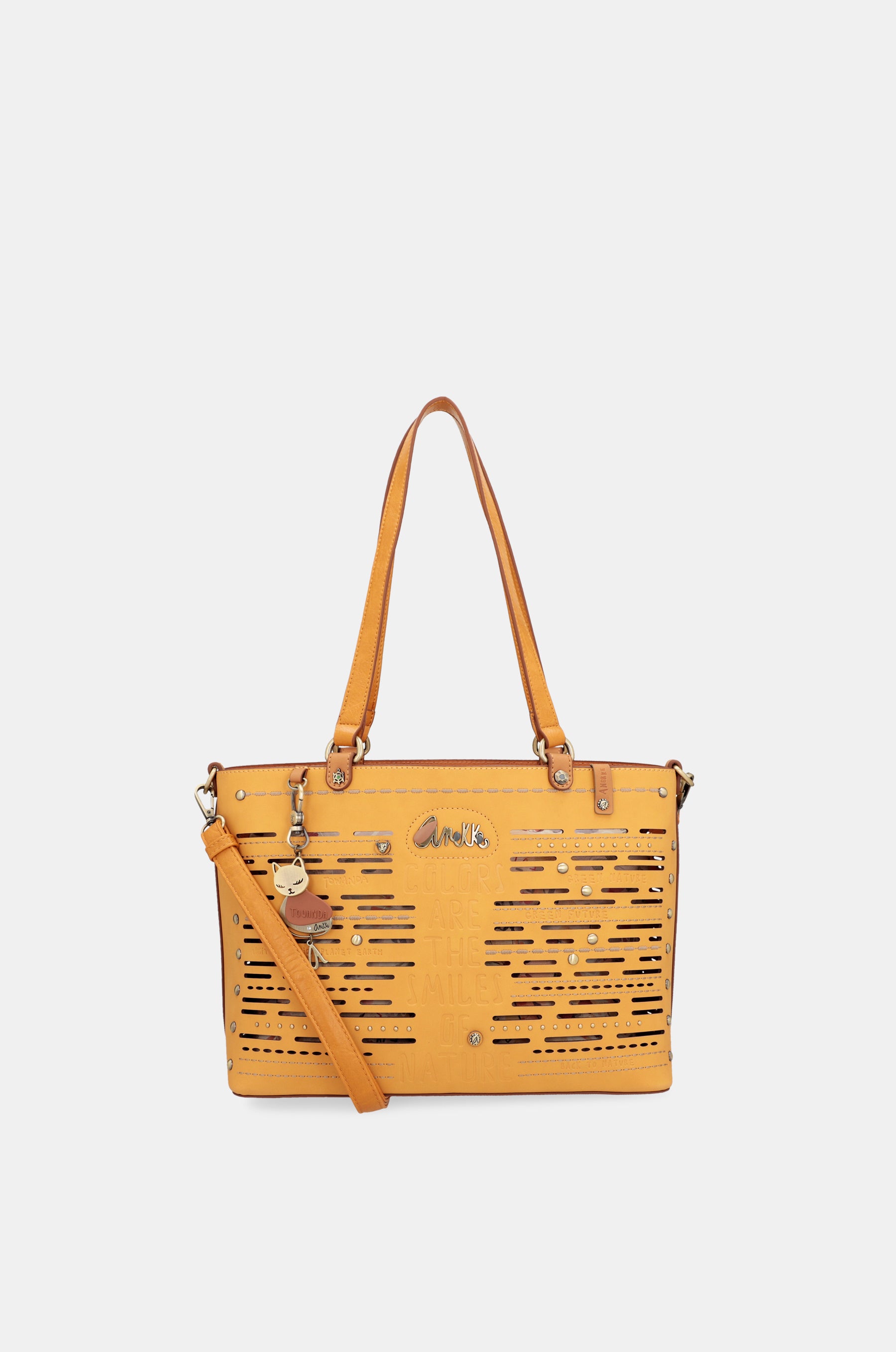 Borsa tote grande Nature Pachamama color ocra
