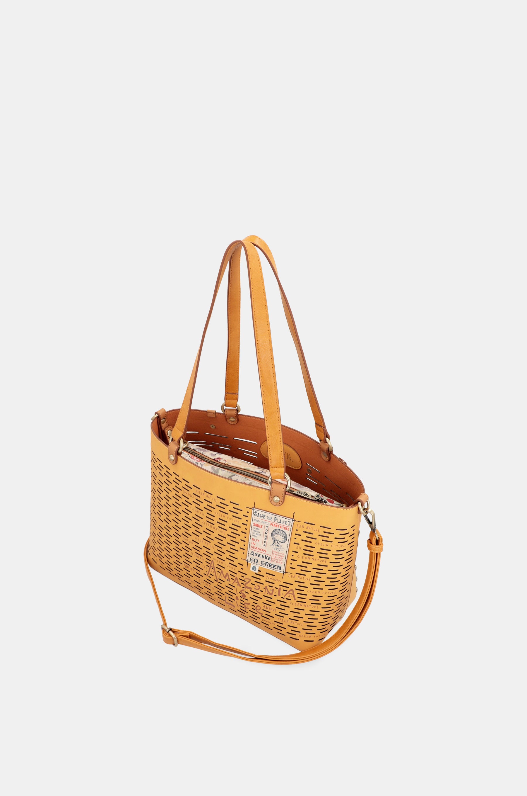 Borsa tote grande Nature Pachamama color ocra