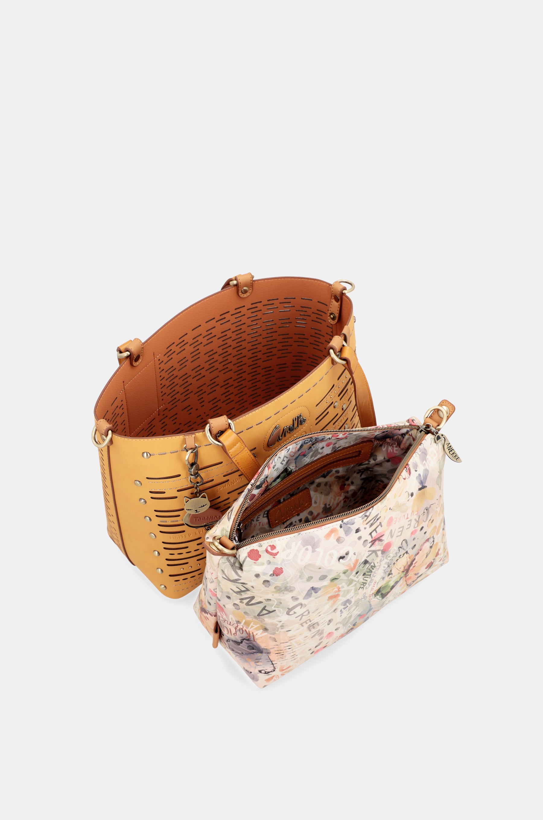 Borsa tote grande Nature Pachamama color ocra