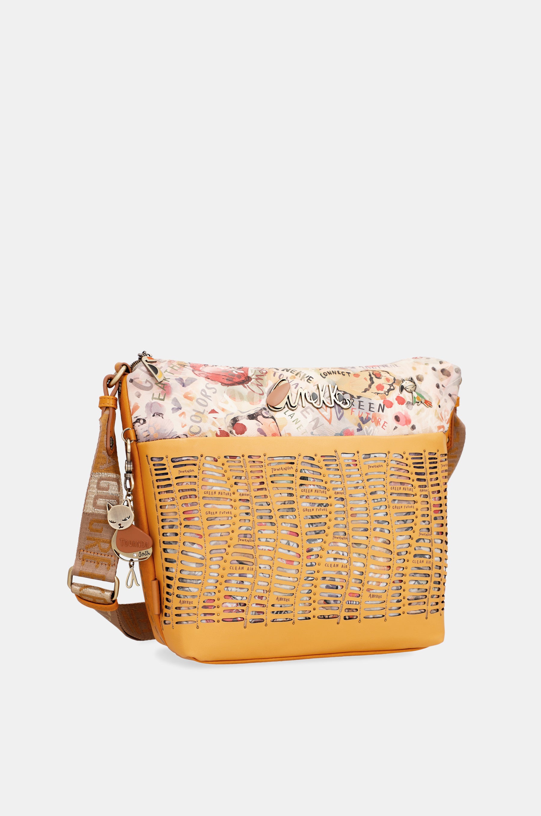 Borsa a tracolla grande Nature Pachamama ocra