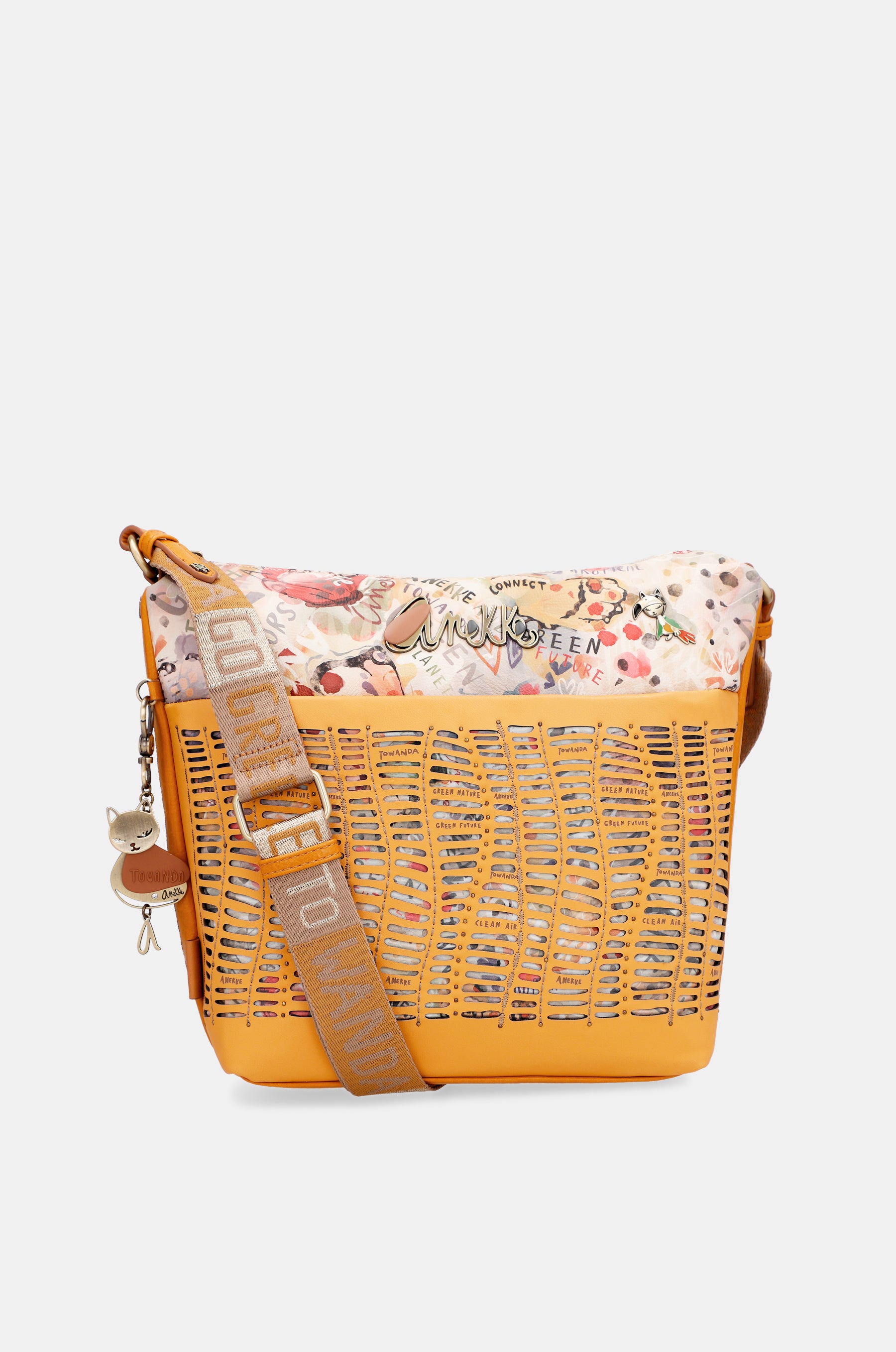 Borsa a tracolla grande Nature Pachamama ocra