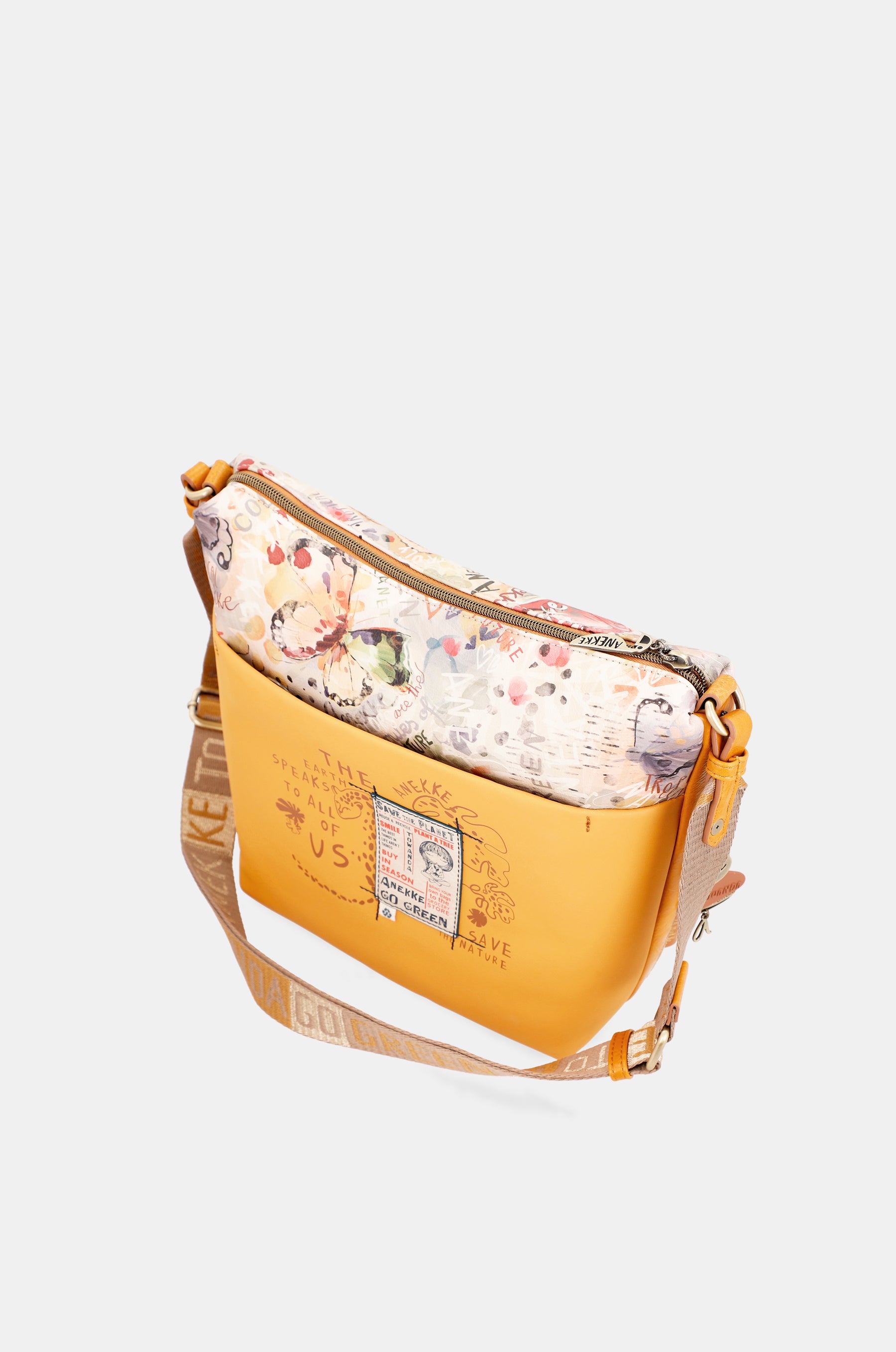 Borsa a tracolla grande Nature Pachamama ocra