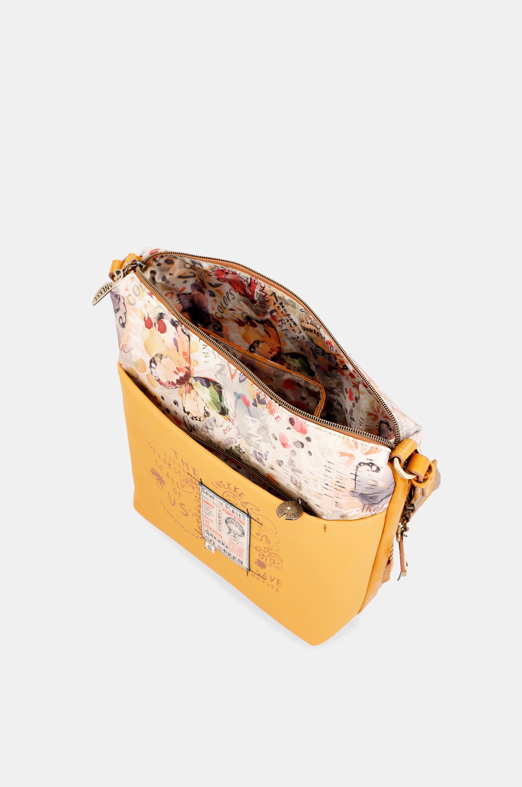Borsa a tracolla grande Nature Pachamama ocra