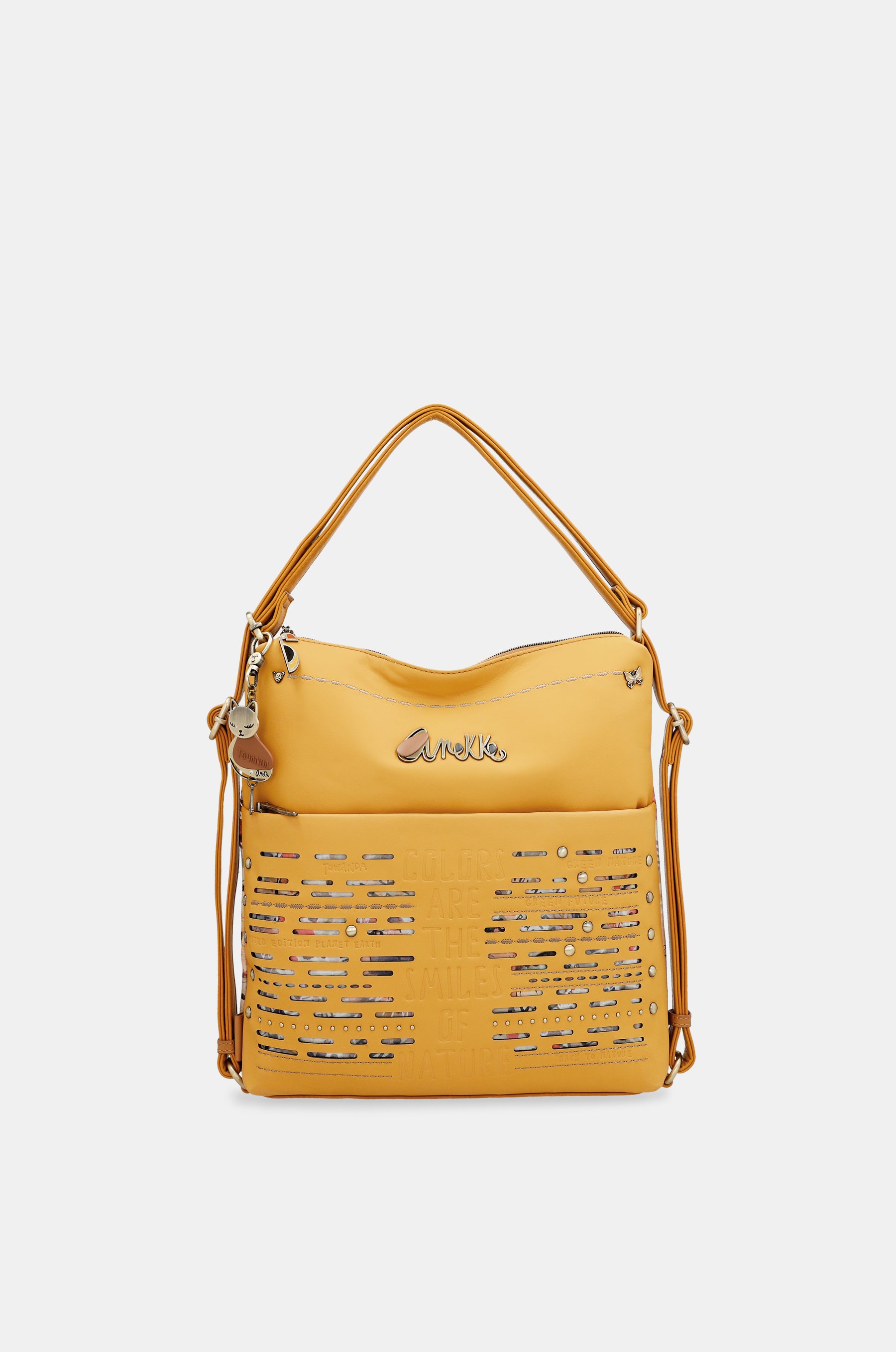 Borsa ocra trasformabile Nature Pachamama in zaino