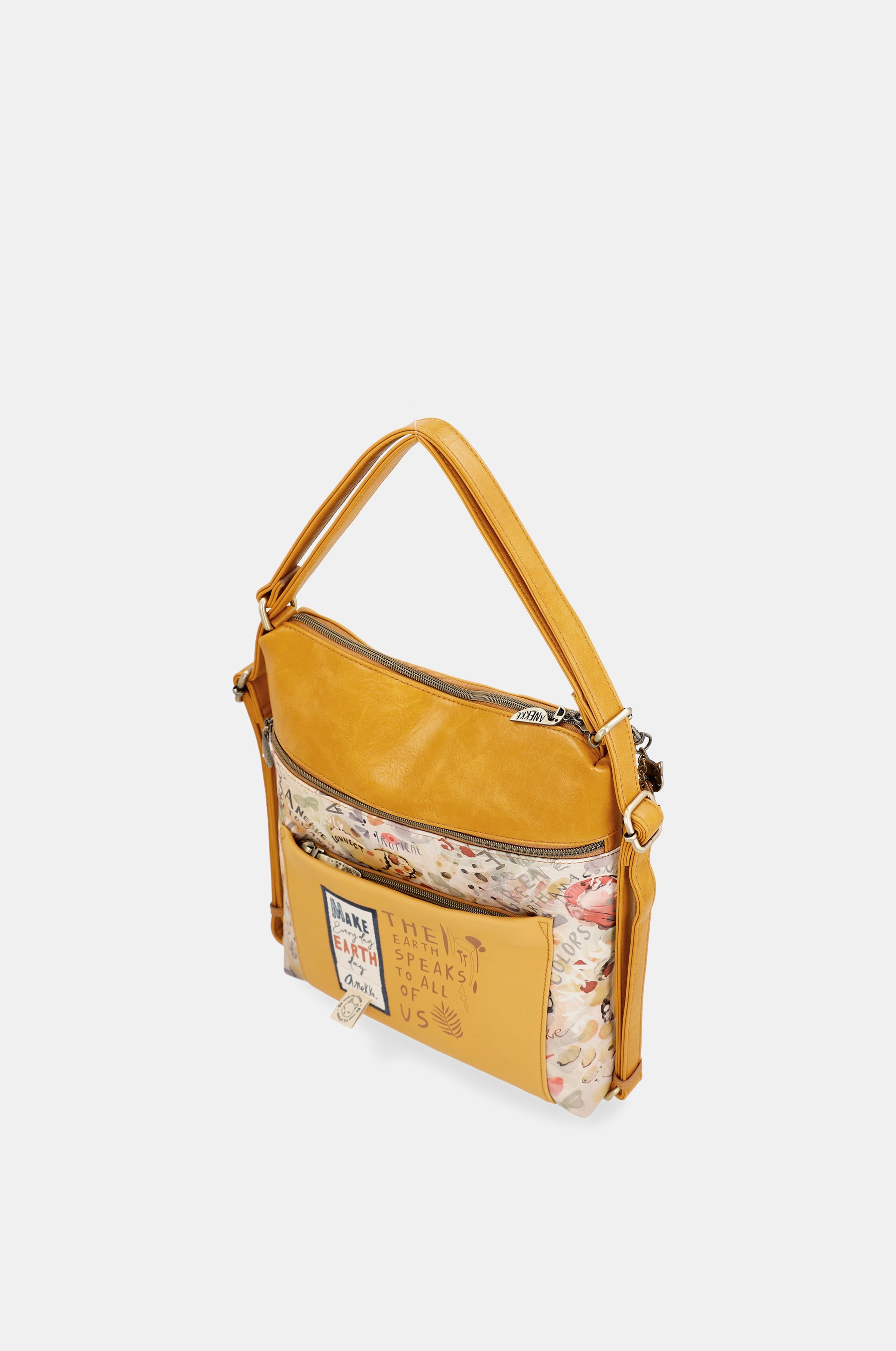Borsa ocra trasformabile Nature Pachamama in zaino