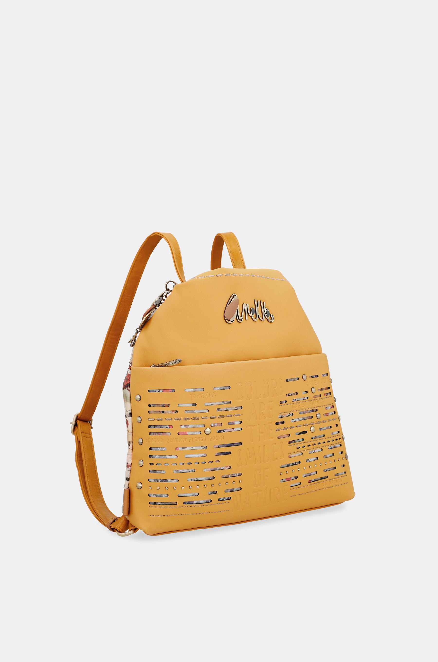 Borsa ocra trasformabile Nature Pachamama in zaino