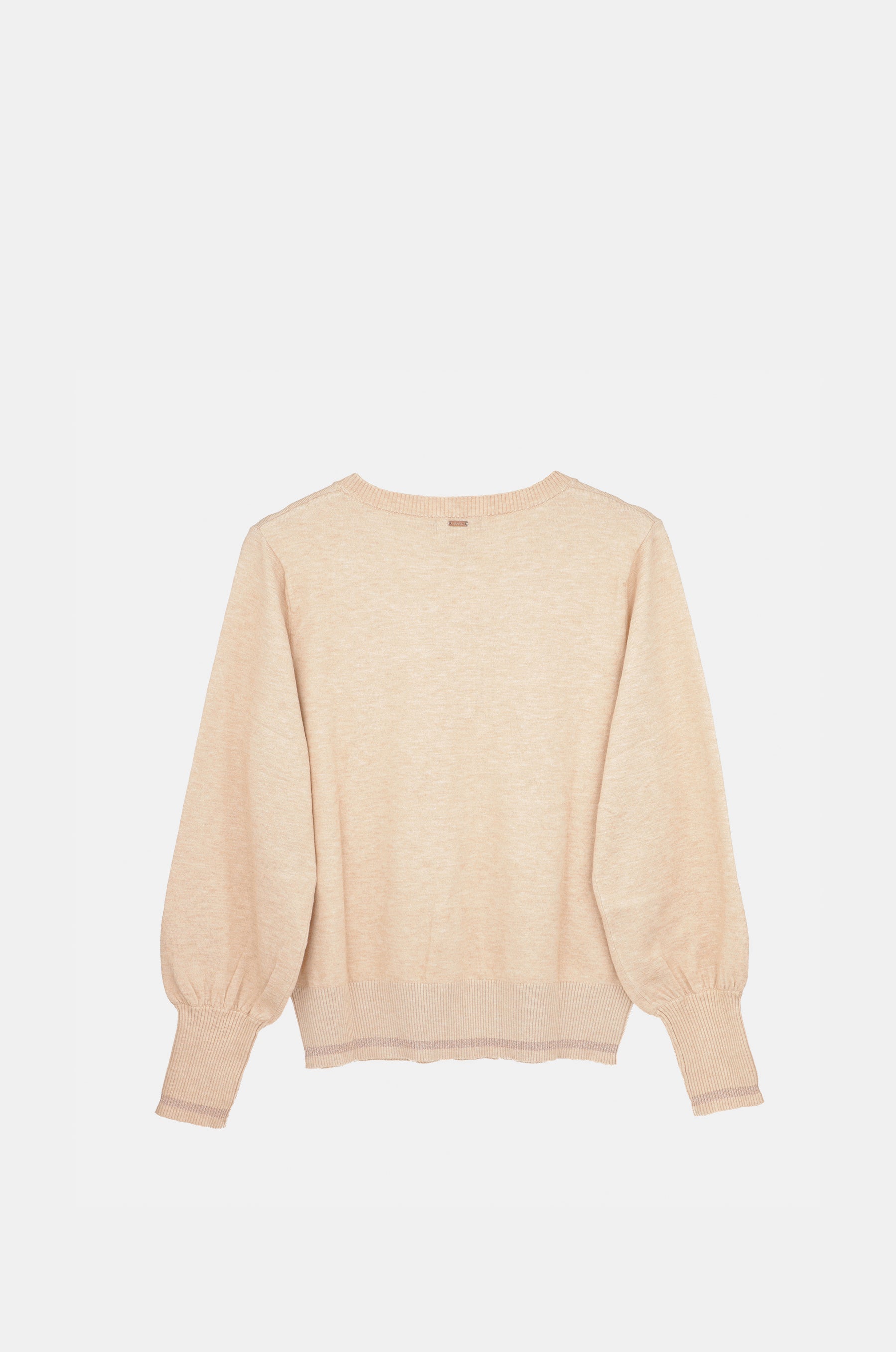 Maglione beige Shōen con scollo a V