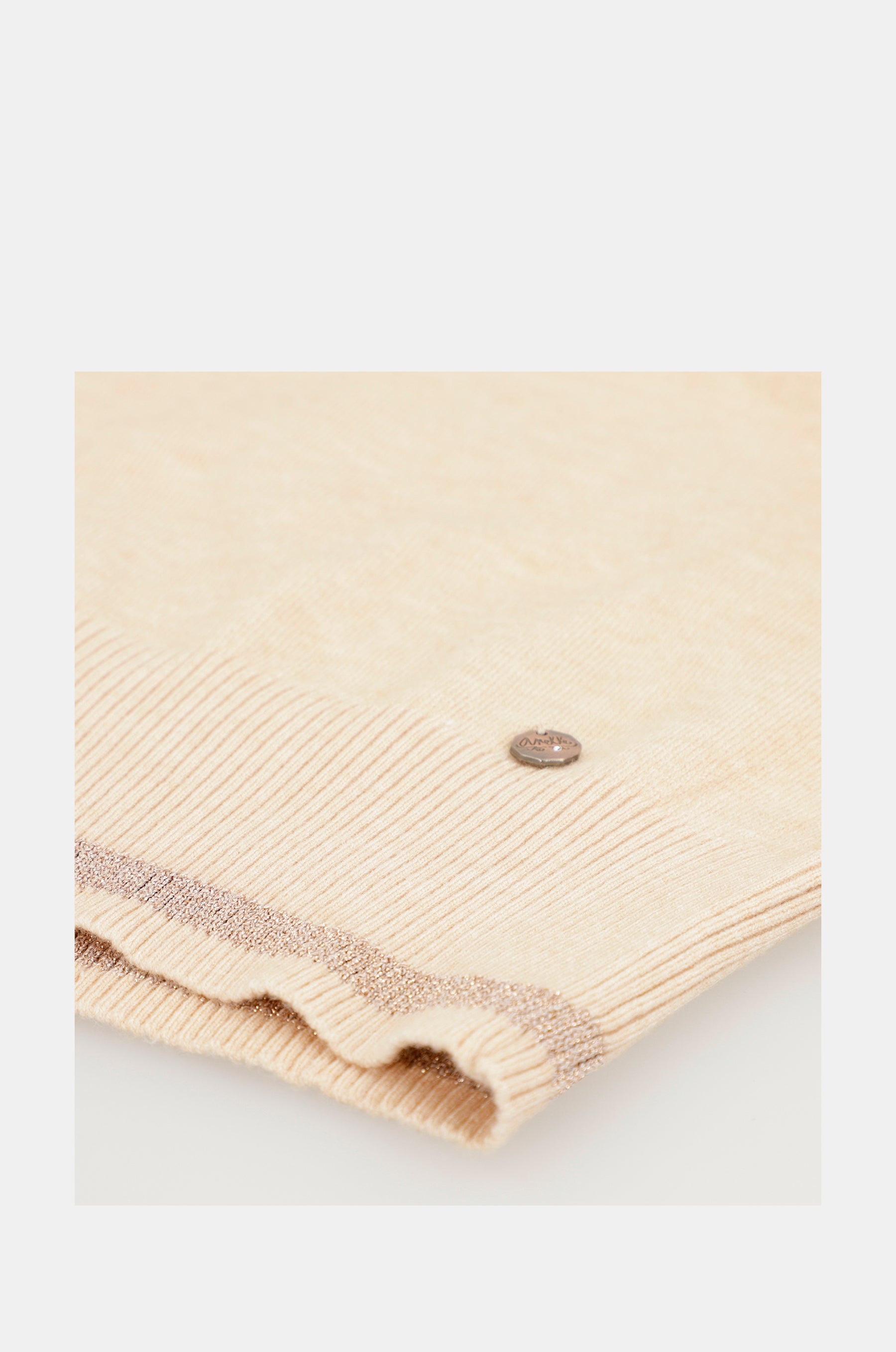 Maglione beige Shōen con scollo a V