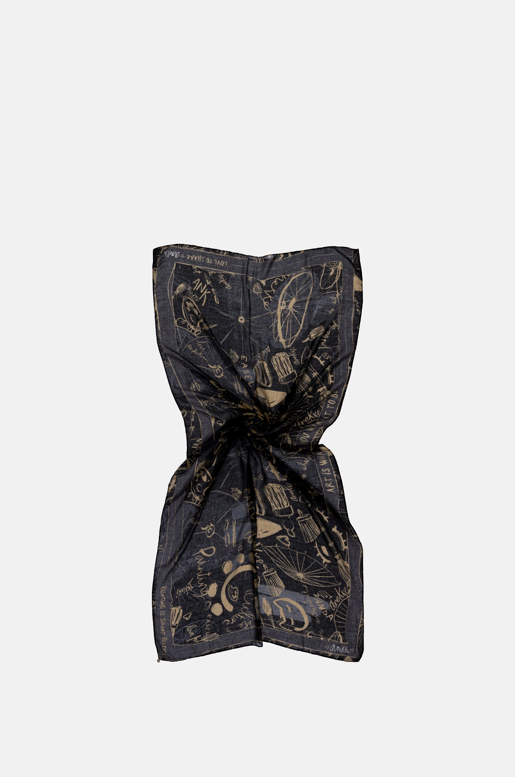 Palette sciarpa nera Anekke
