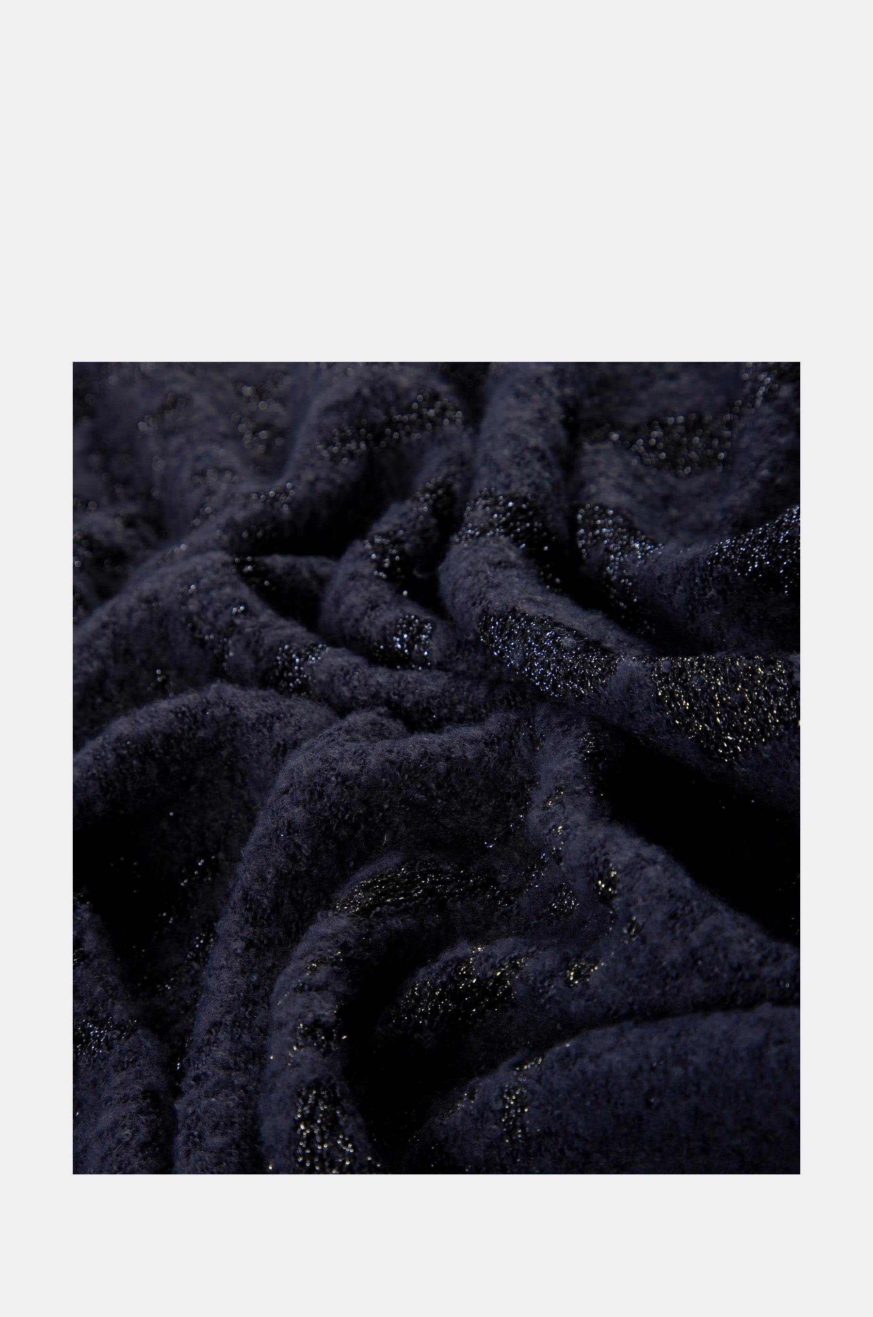 Sciarpa con logomania blu navy.