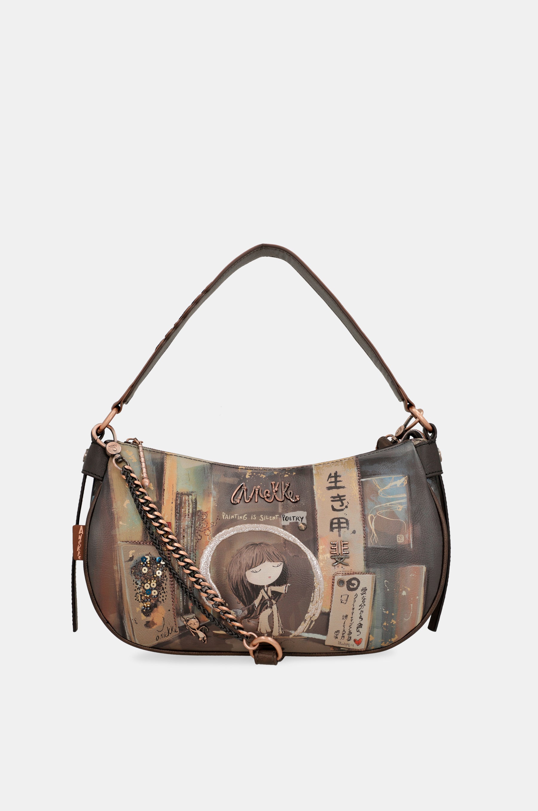 Borsa ovale Shōen con catena