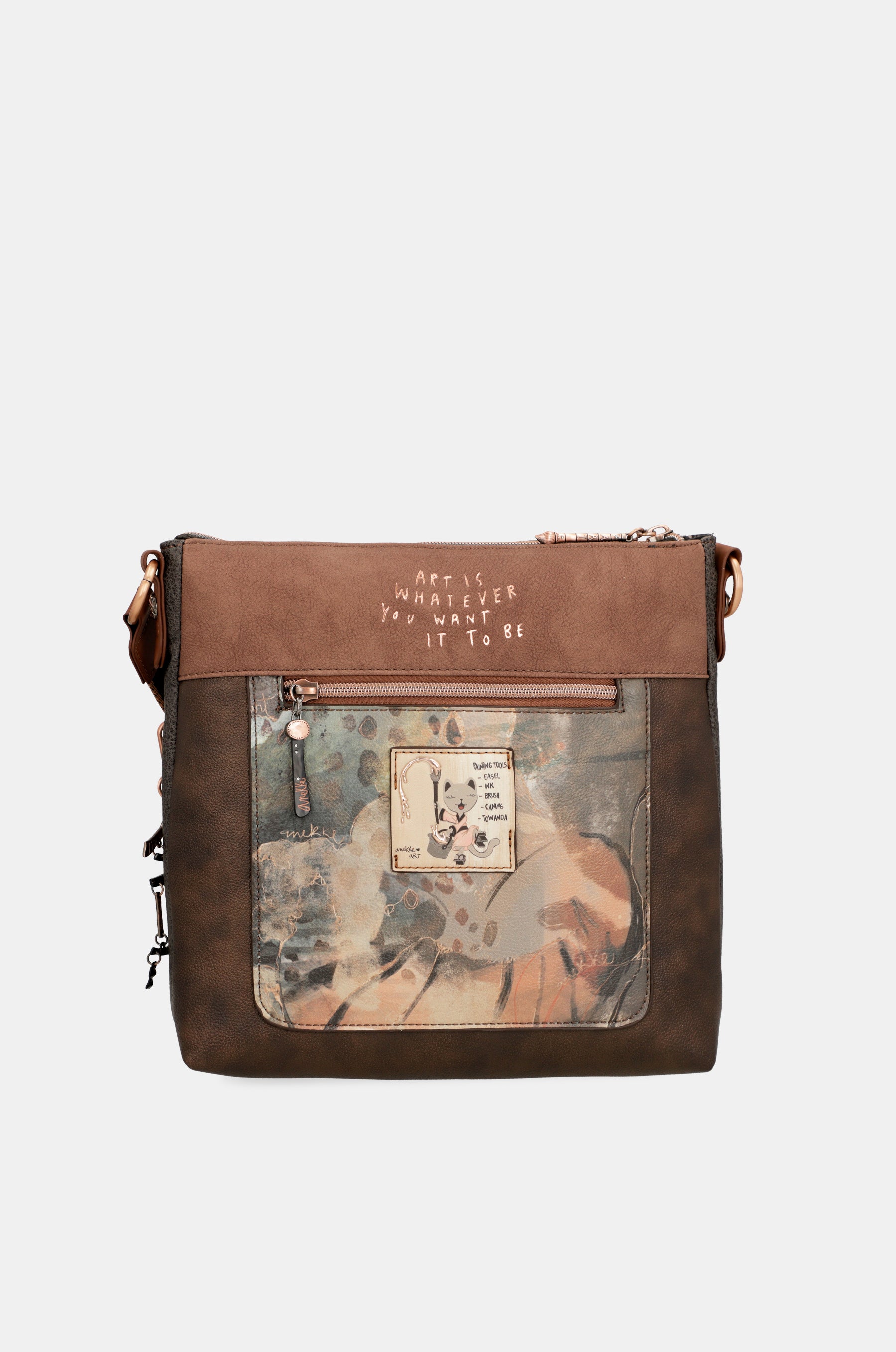 Borsa a tracolla Shōen marrone medio