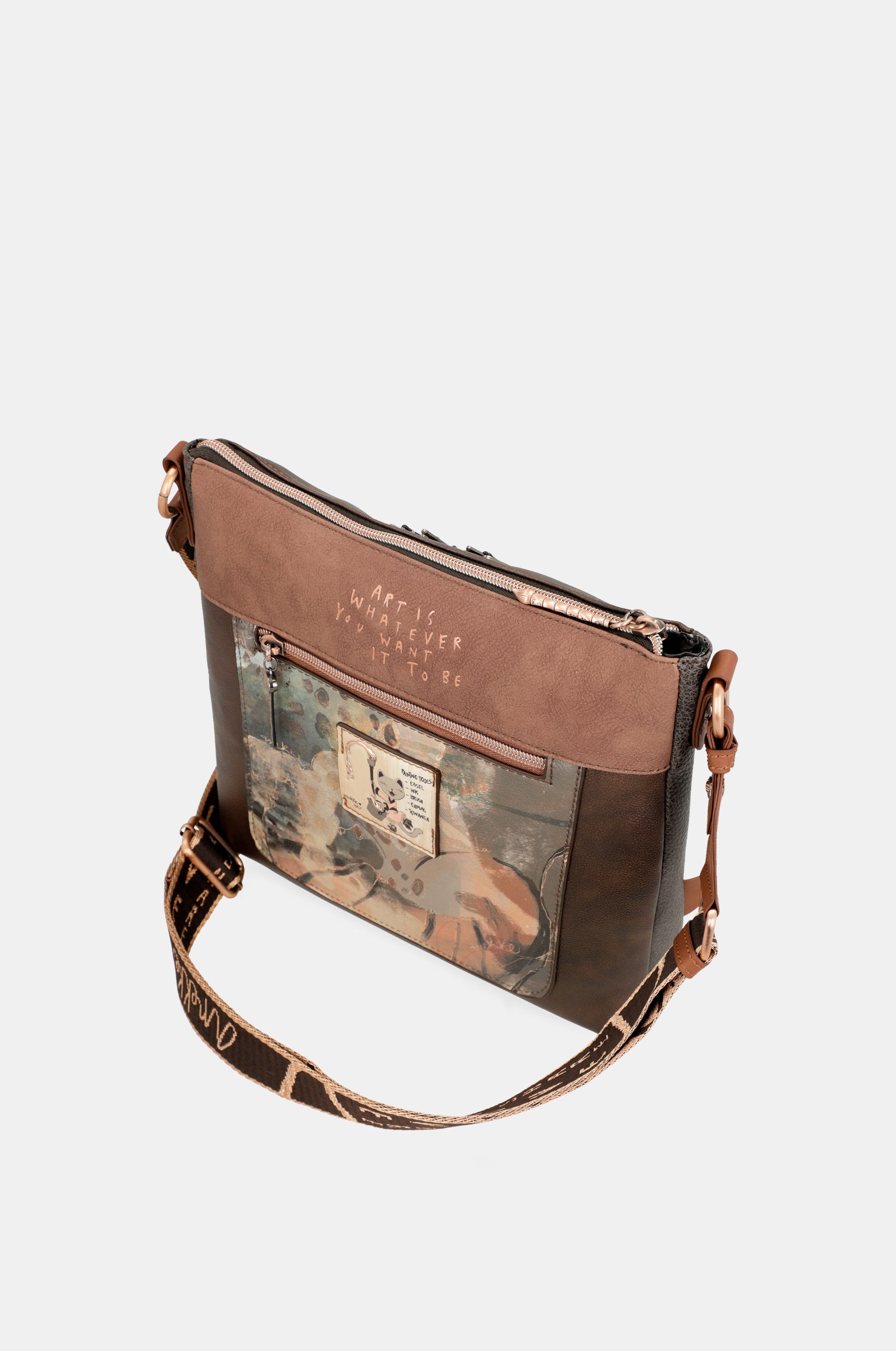 Borsa a tracolla Shōen marrone medio