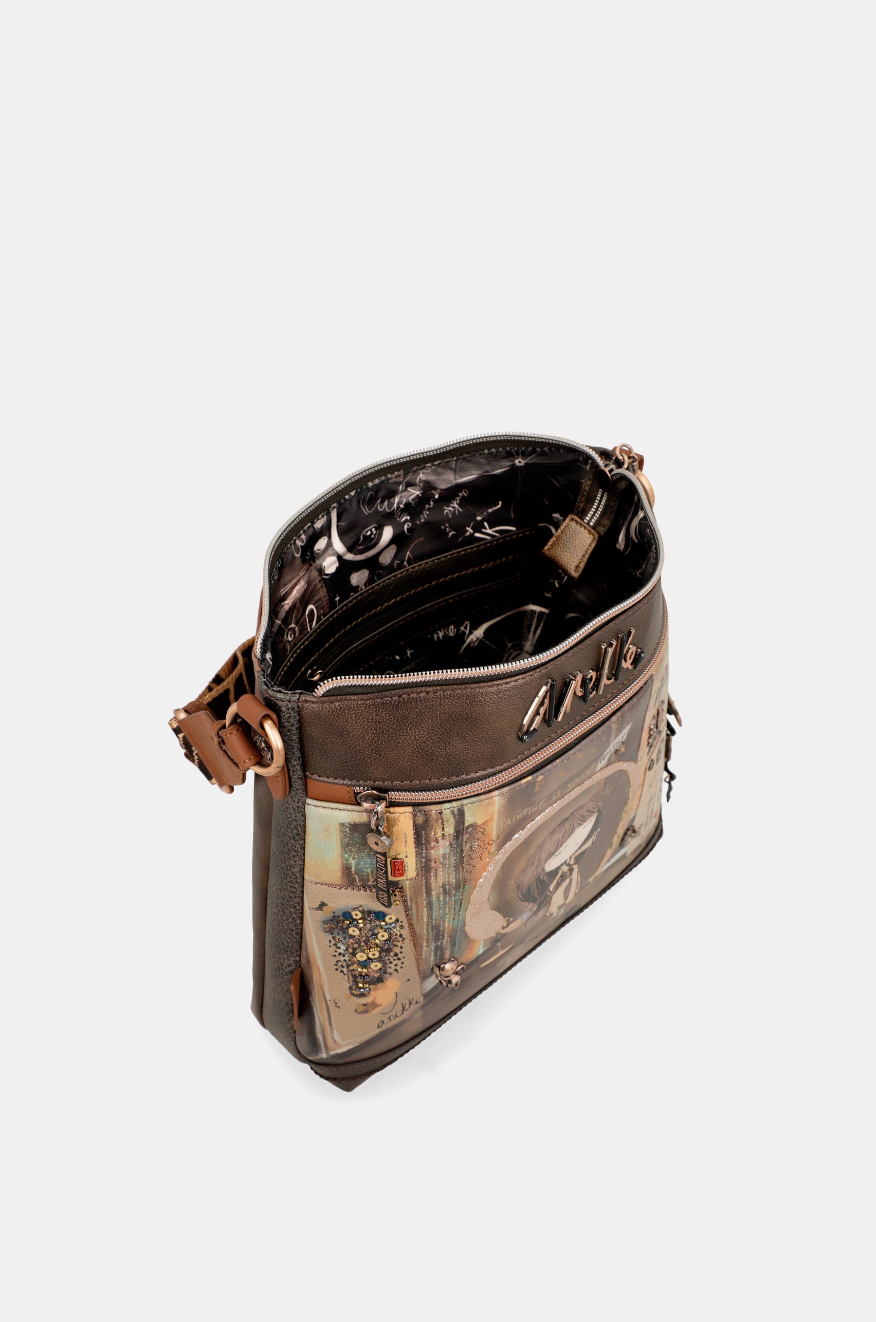 Borsa a tracolla Shōen marrone medio