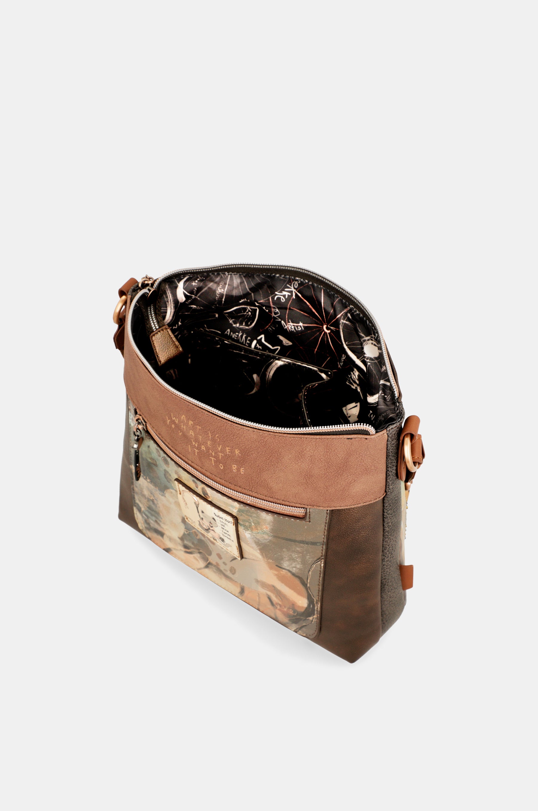 Borsa a tracolla Shōen marrone medio