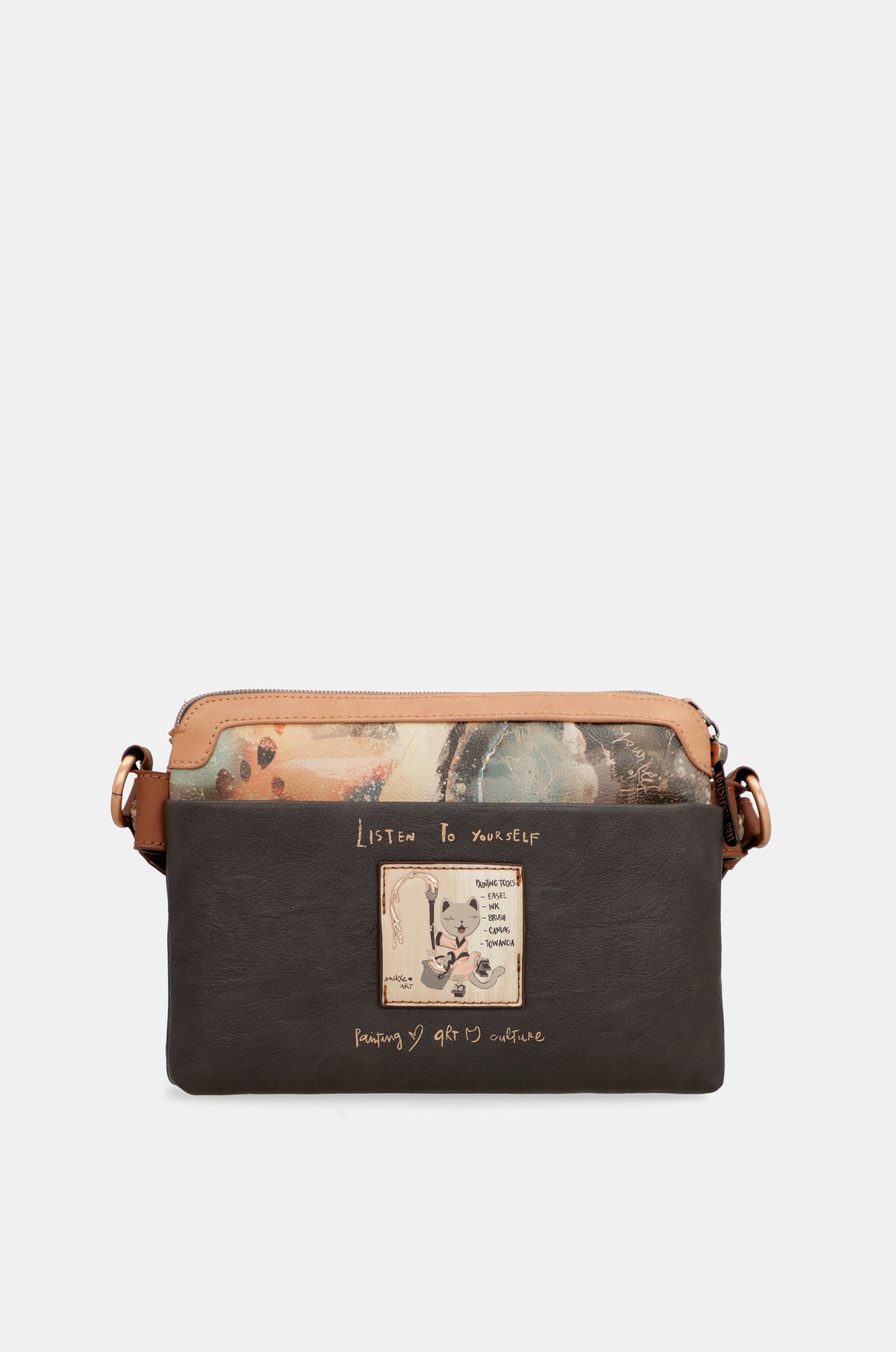 Borsa a tracolla media Shōen con 3 scomparti