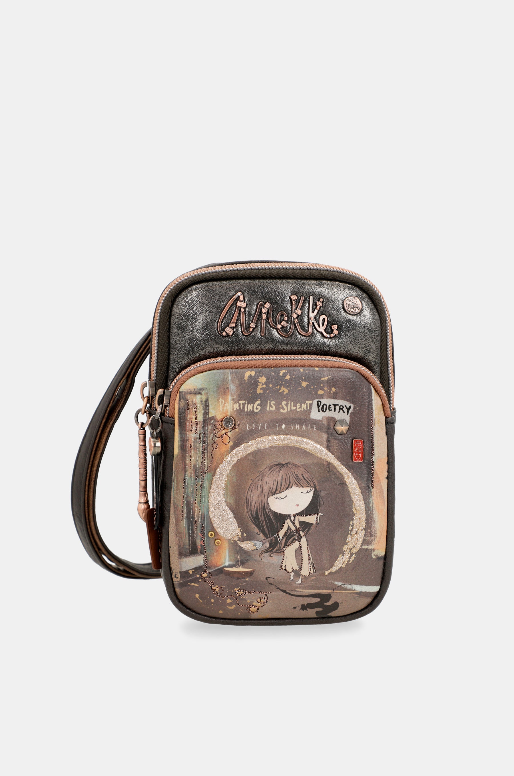 Sac Bandoulière Anekke Butterfly 3 Compartiments Multicolore SKU 36723-258