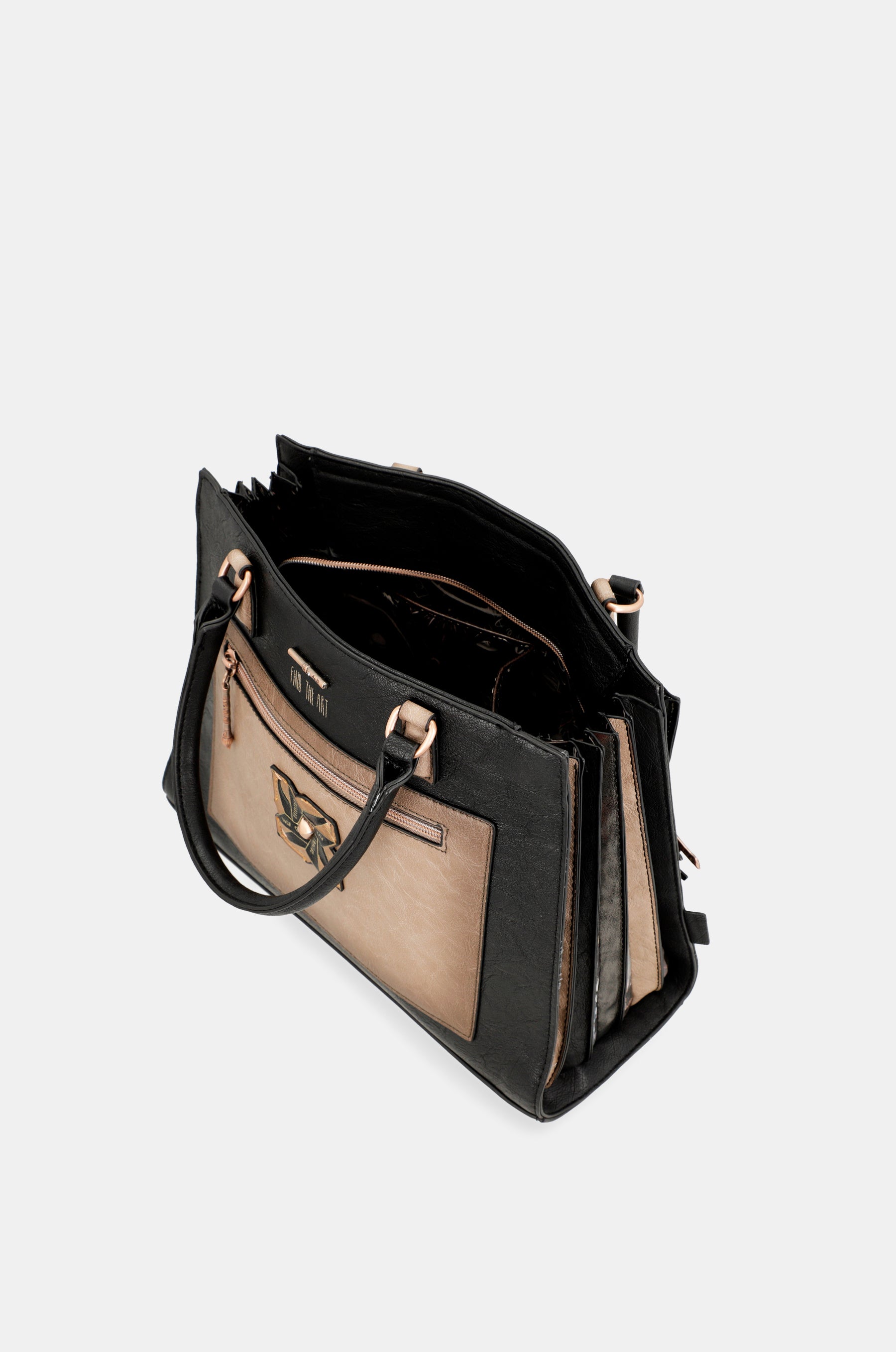 Borsa tote nera Shōen con tracolla