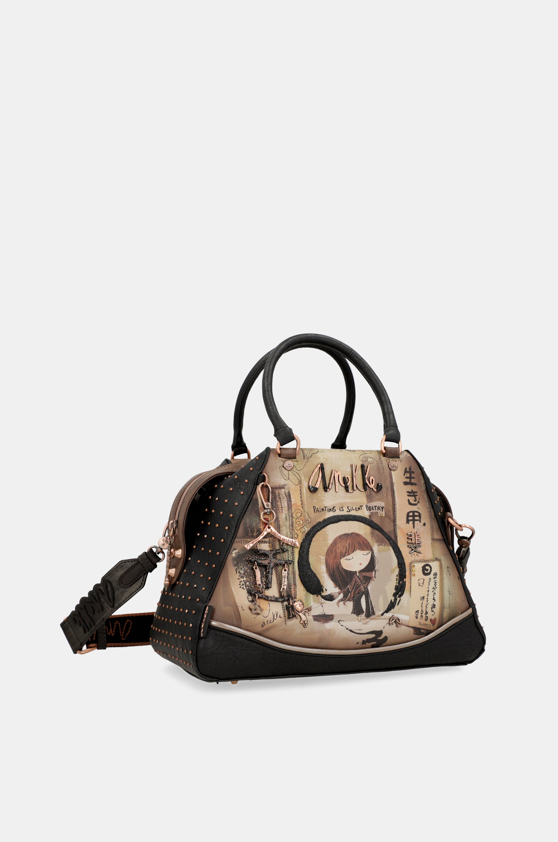 Borsa tote nera grande Shōen