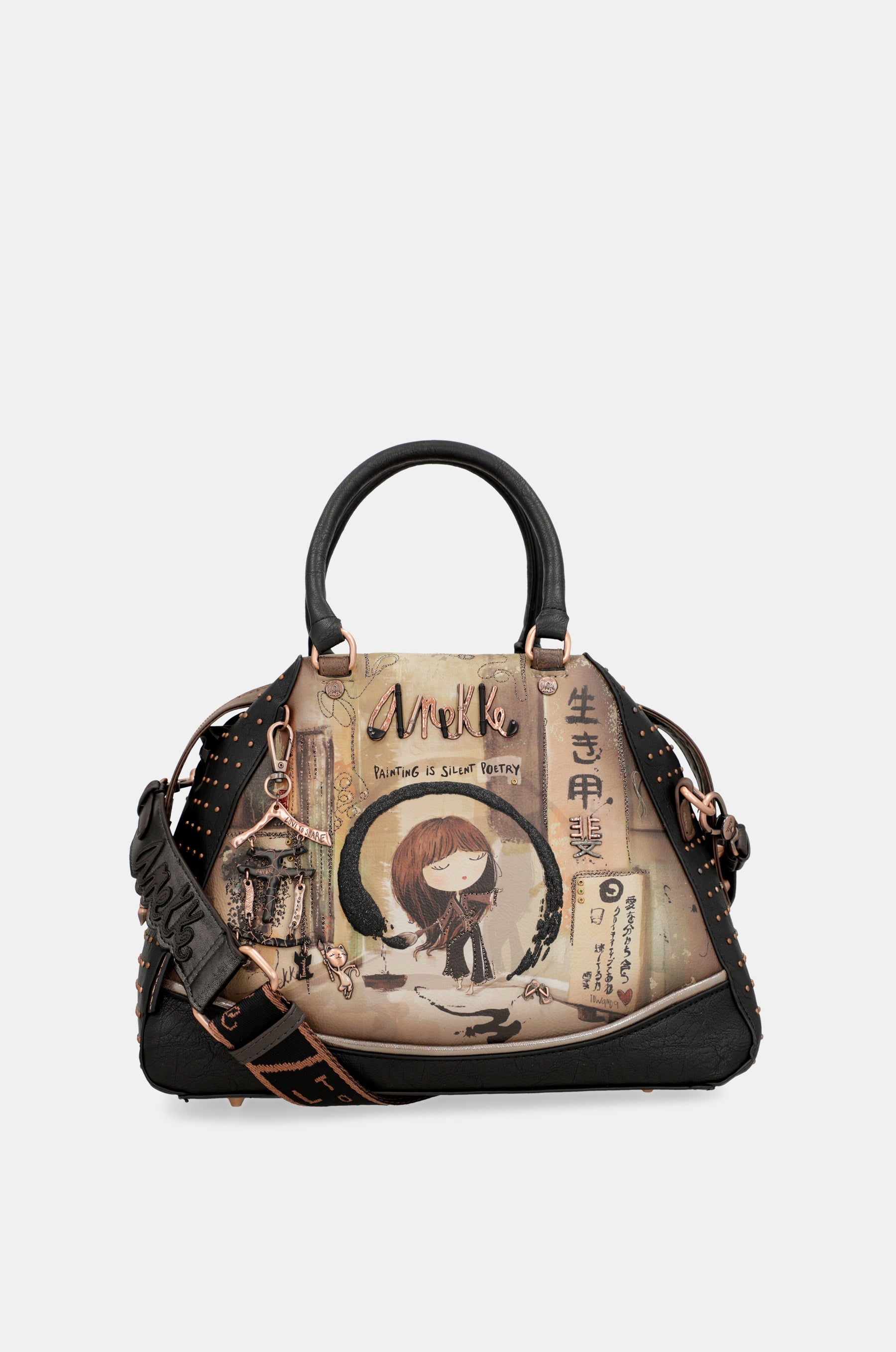 Borsa tote nera grande Shōen