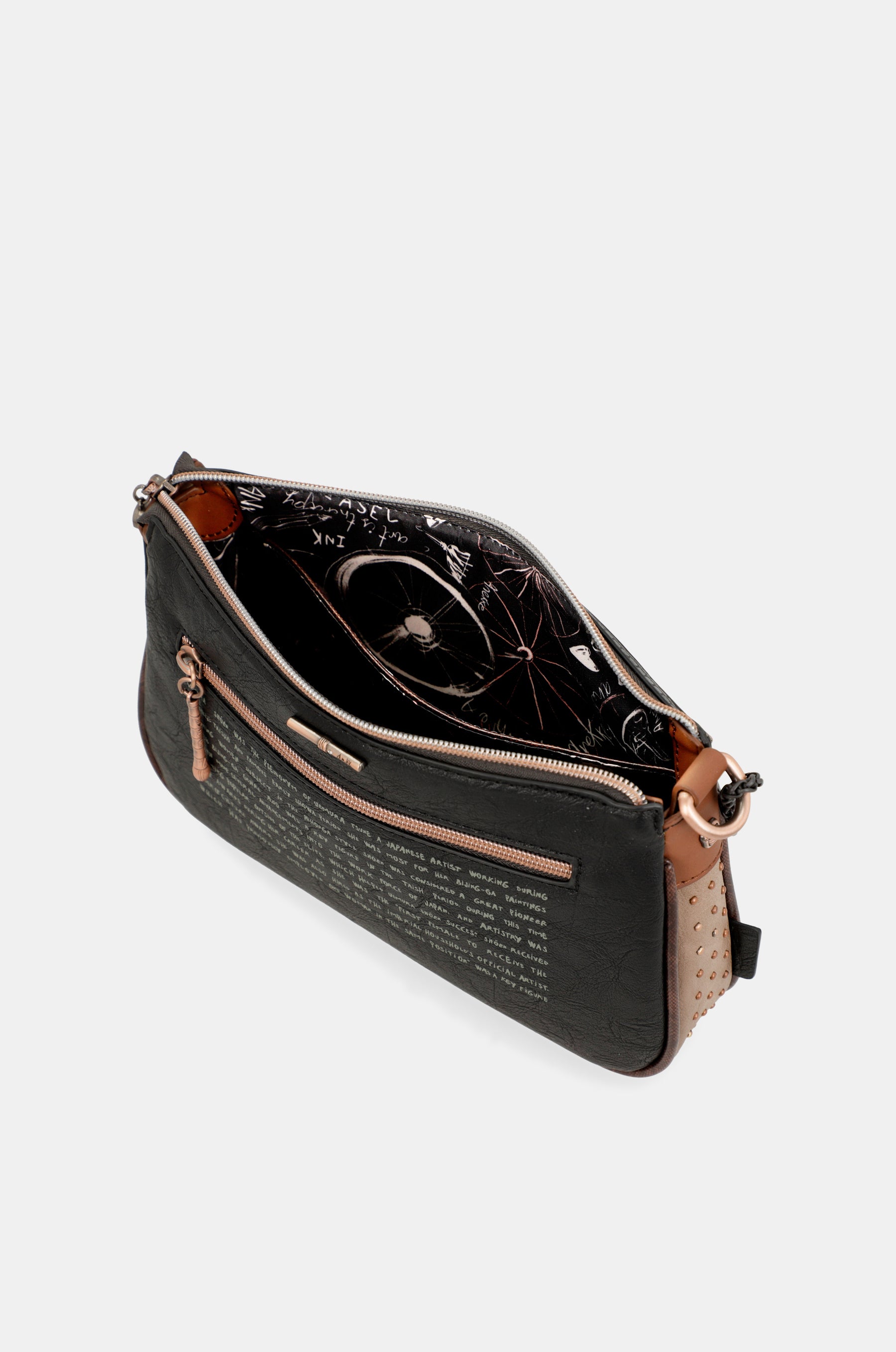 Borsa baguette con manico in metallo Shōen