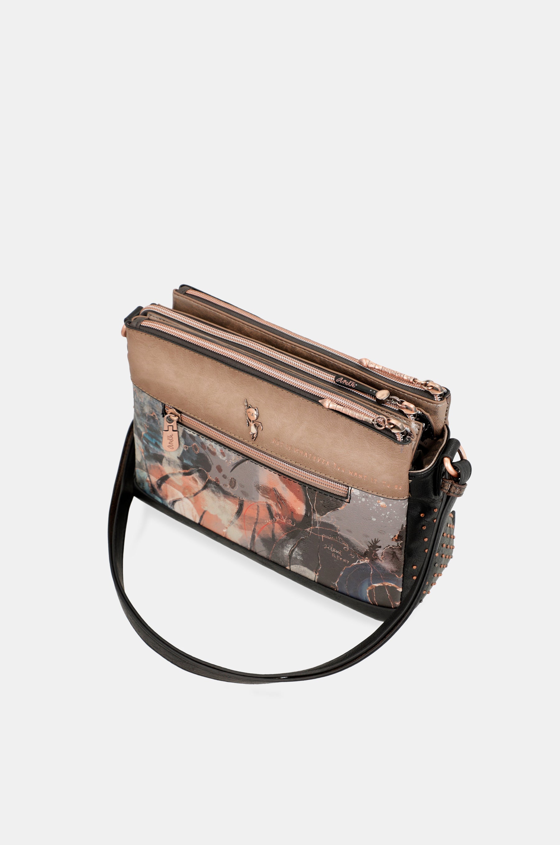 Borsa a tracolla Shōen a 3 scomparti