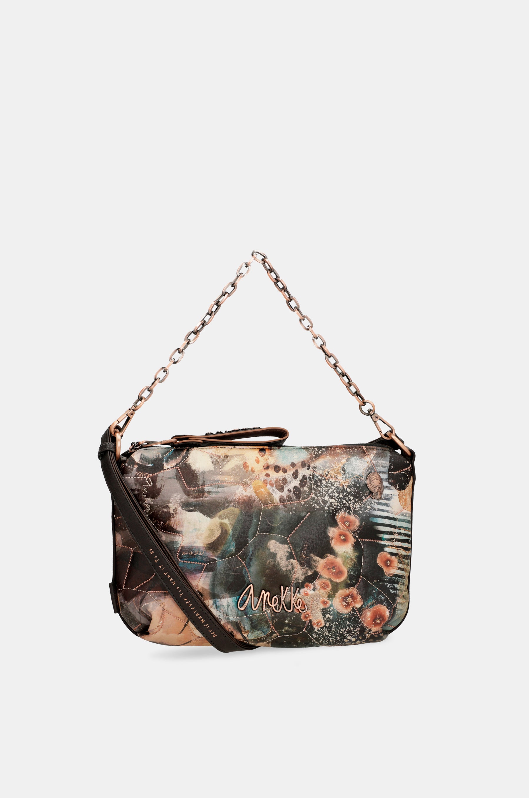 Borsa a tracolla Padded Shōen con manico metallico