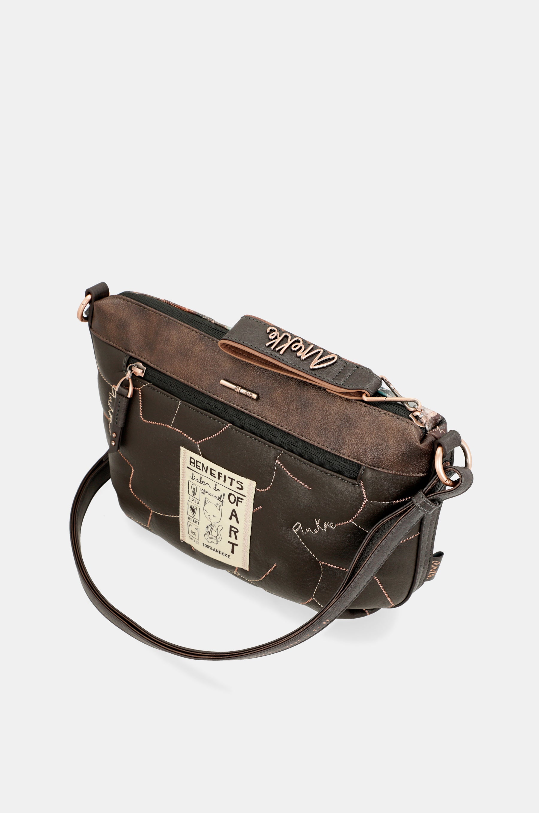 Borsa a tracolla Padded Shōen con manico metallico