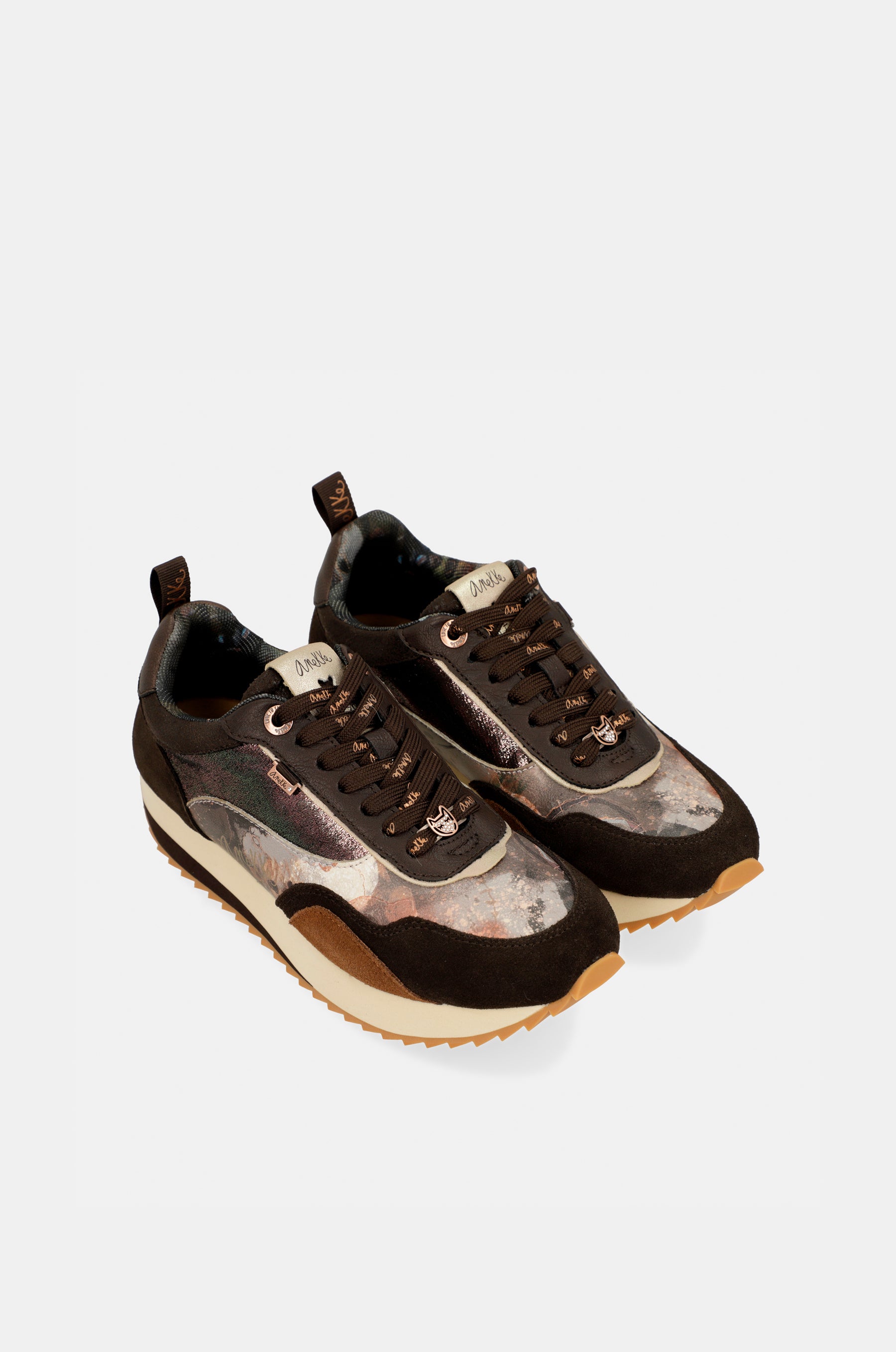 Sneakers sportive con motivo Palette marrone