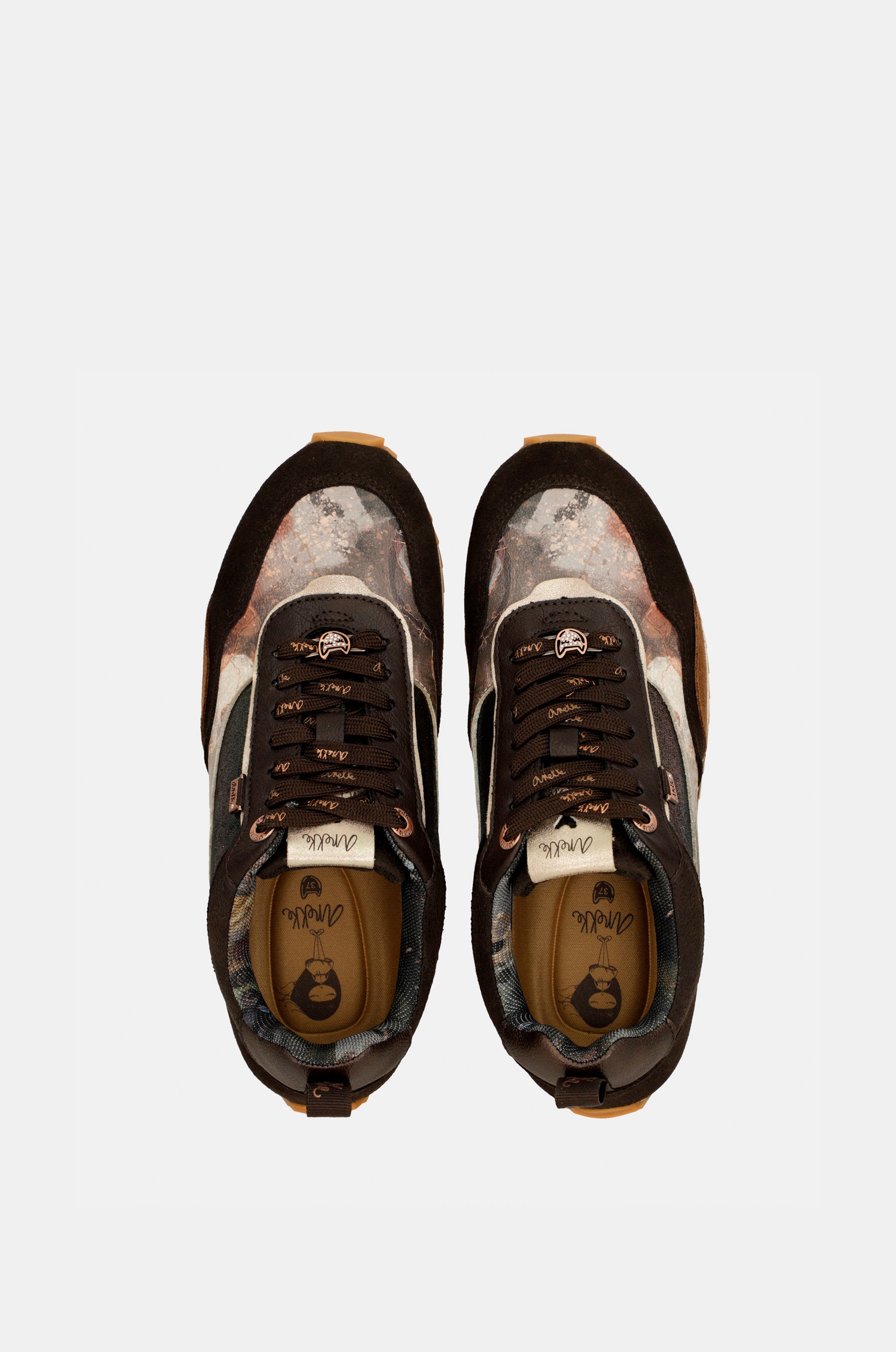 Sneakers sportive con motivo Palette marrone