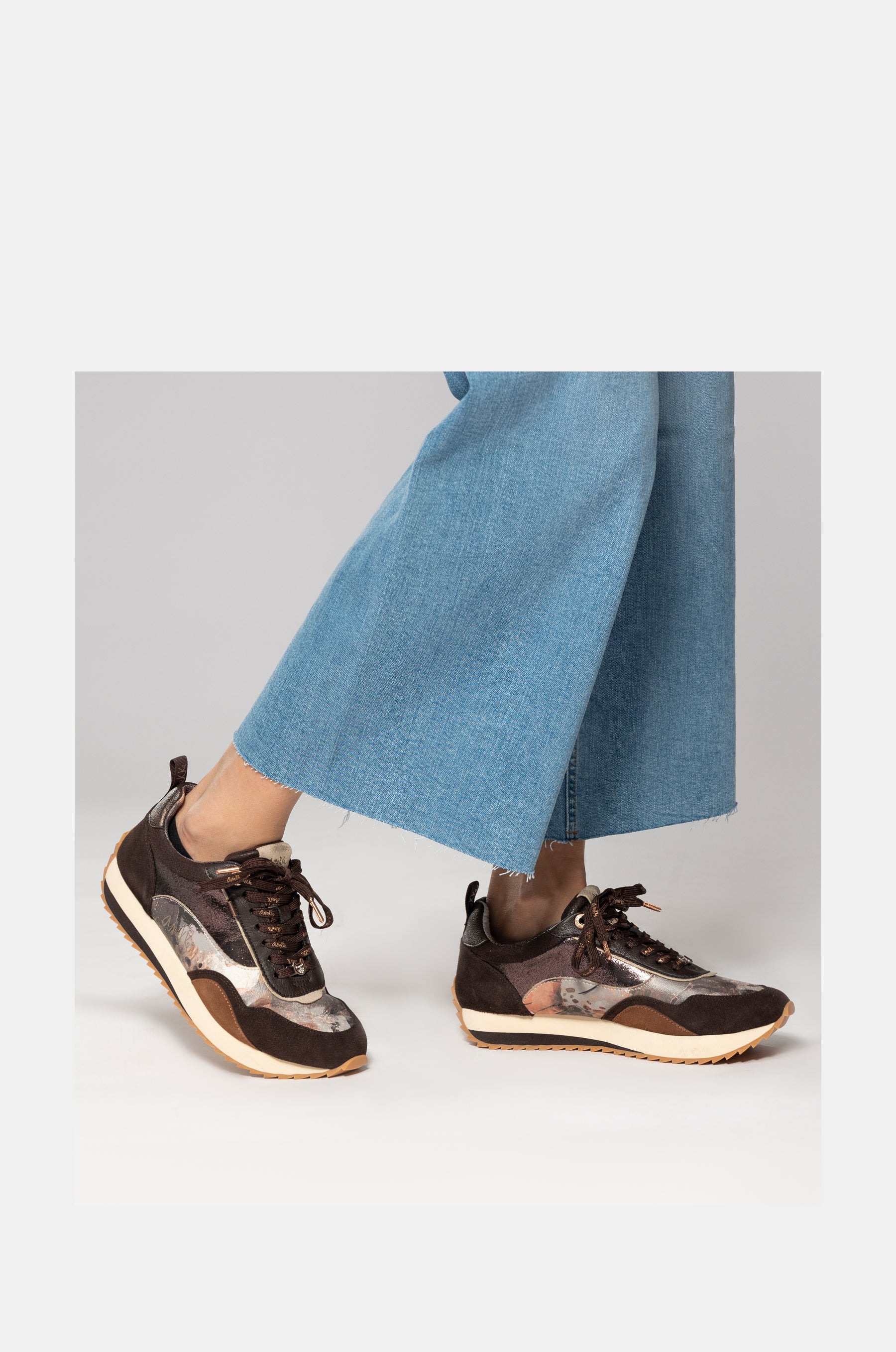 Sneakers sportive con motivo Palette marrone